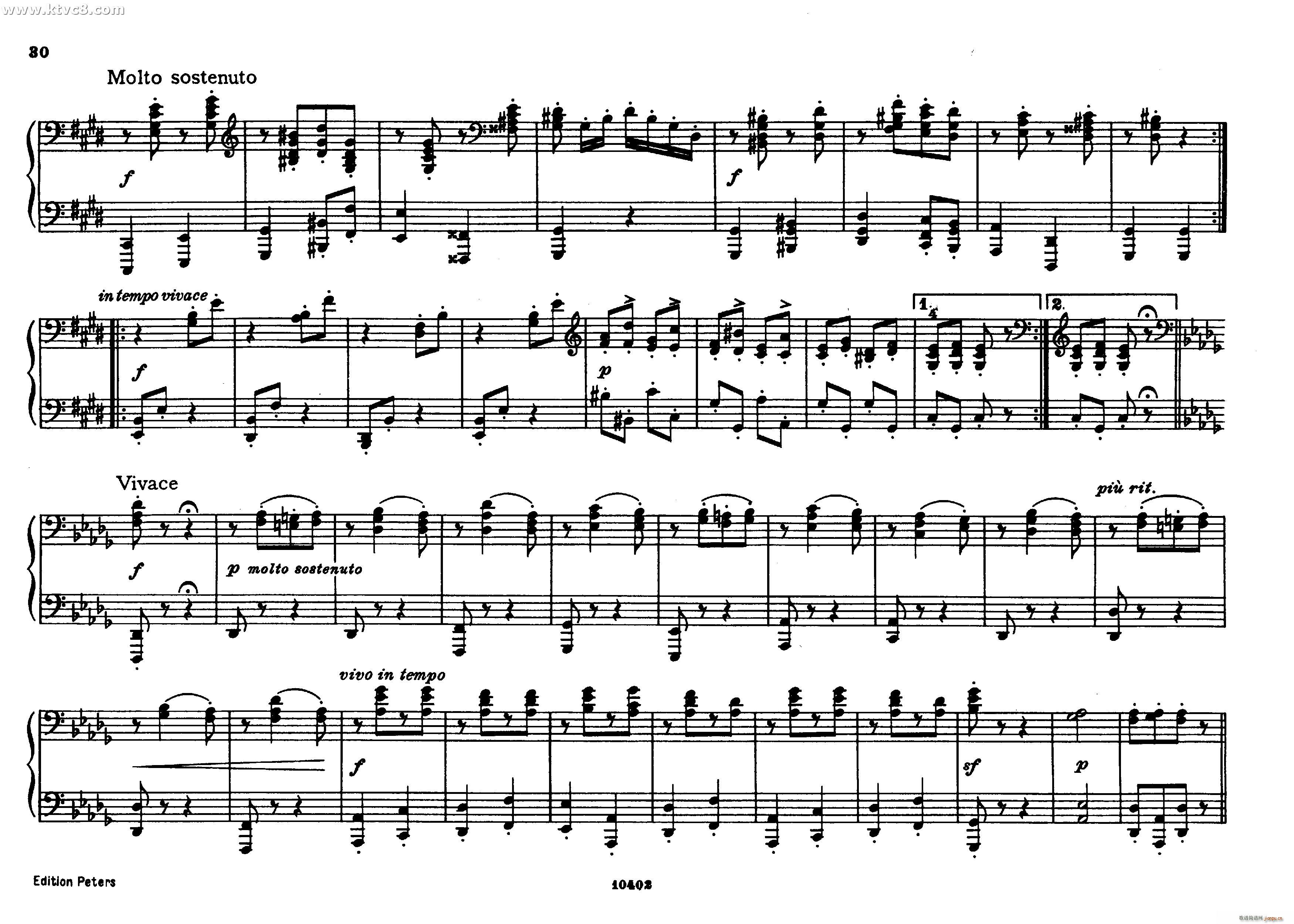 勃拉姆斯匈牙利舞曲 钢琴四手联弹(钢琴谱)29