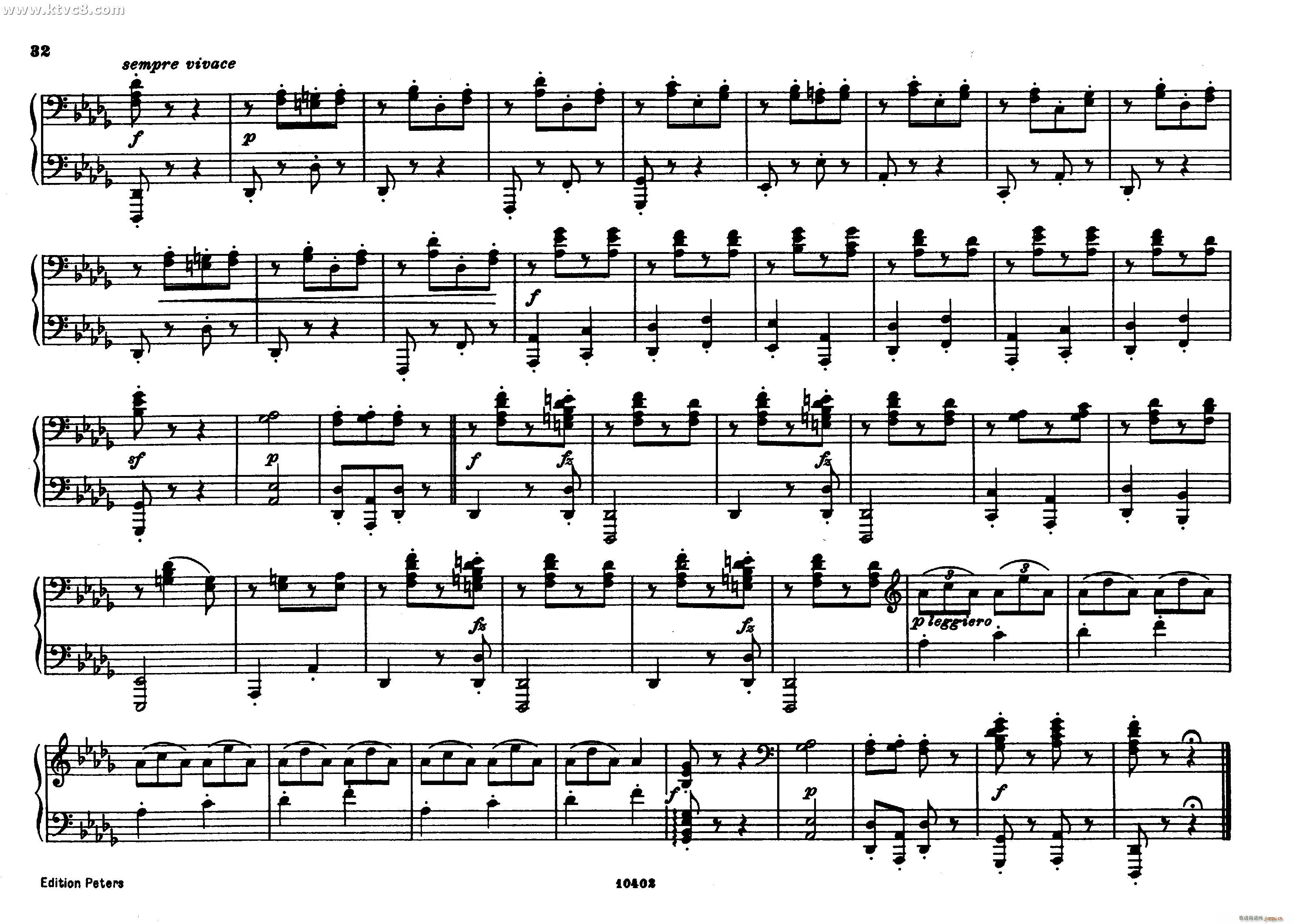 勃拉姆斯匈牙利舞曲 钢琴四手联弹(钢琴谱)31