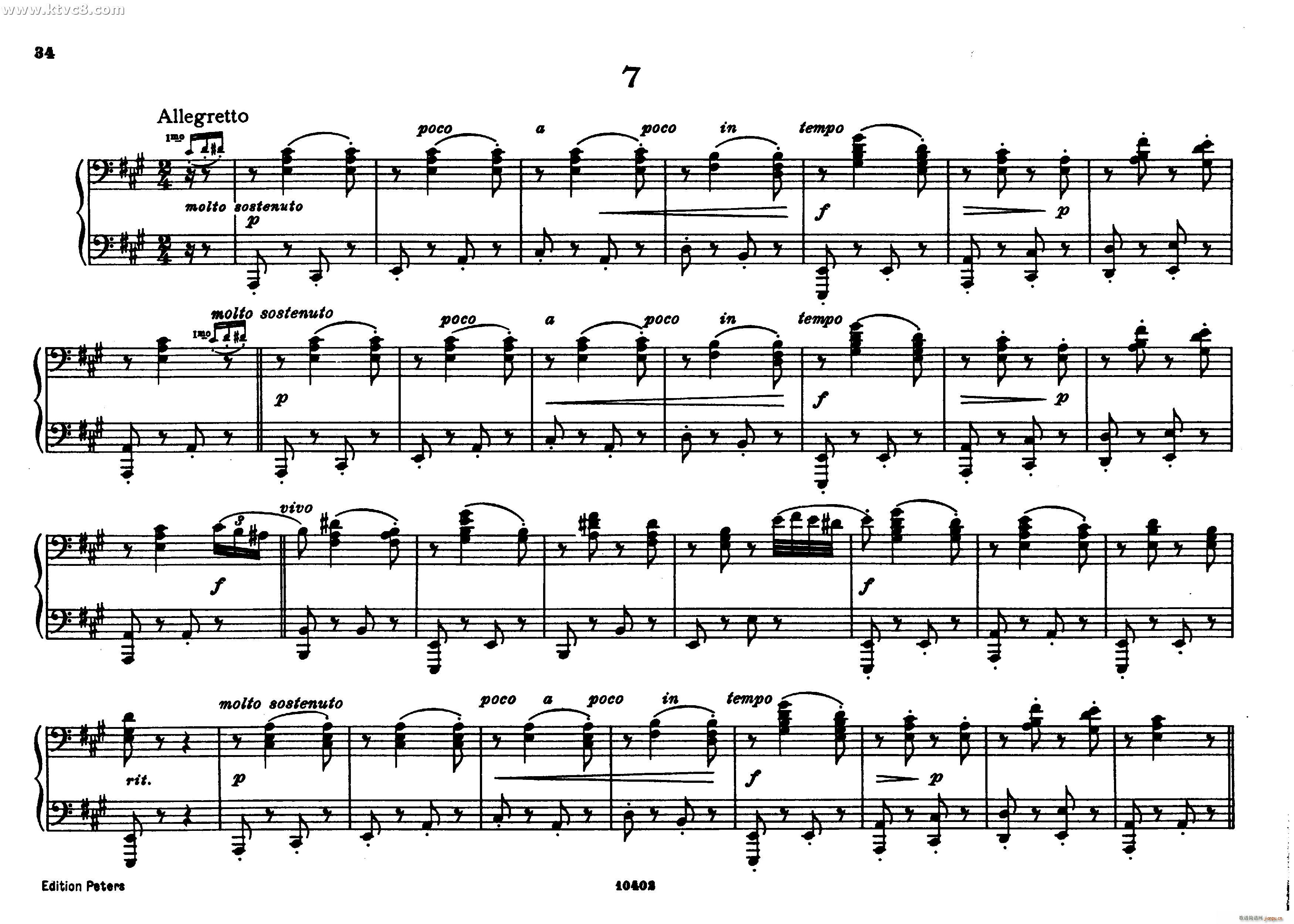 勃拉姆斯匈牙利舞曲 钢琴四手联弹(钢琴谱)33