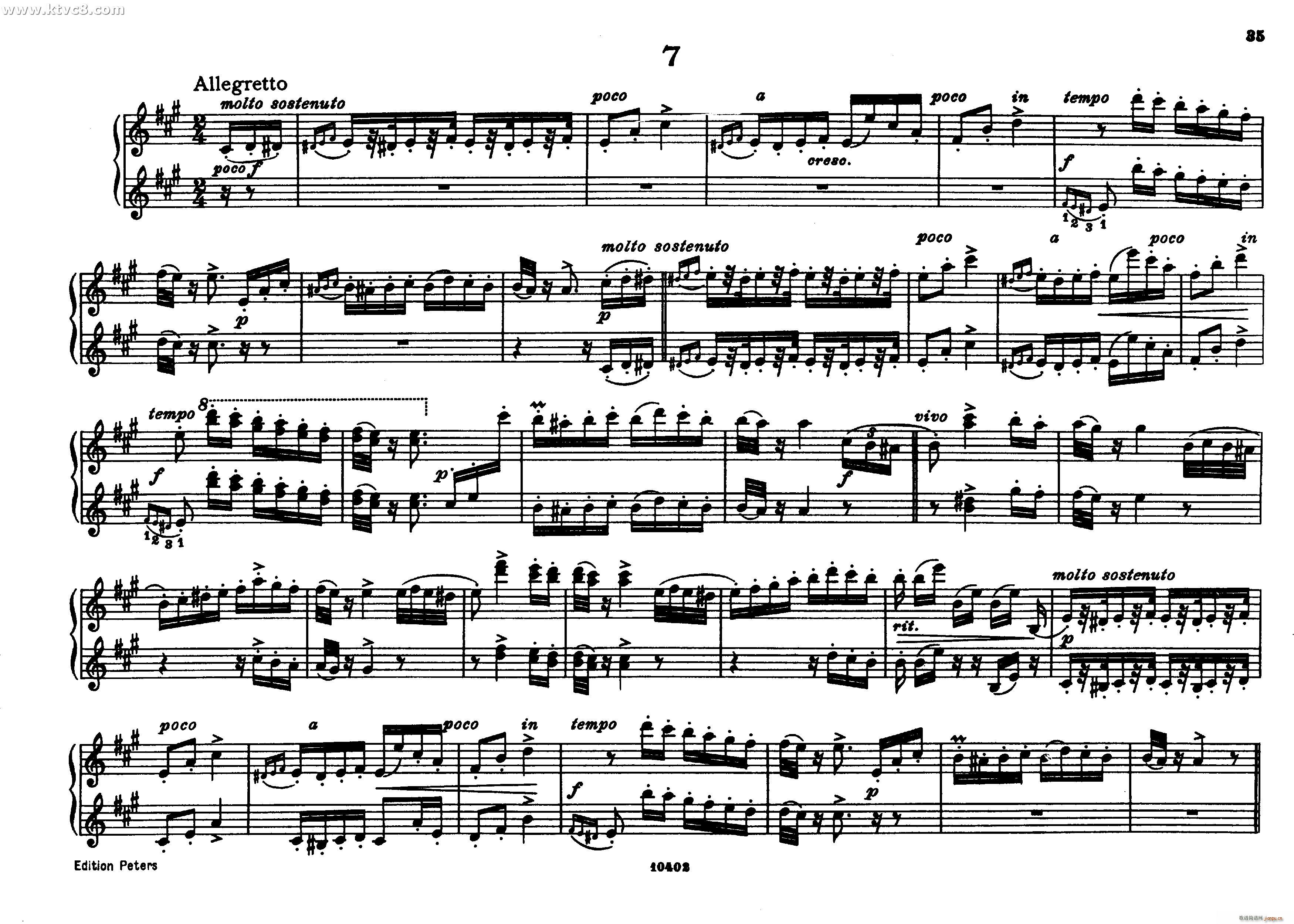 勃拉姆斯匈牙利舞曲 钢琴四手联弹(钢琴谱)34