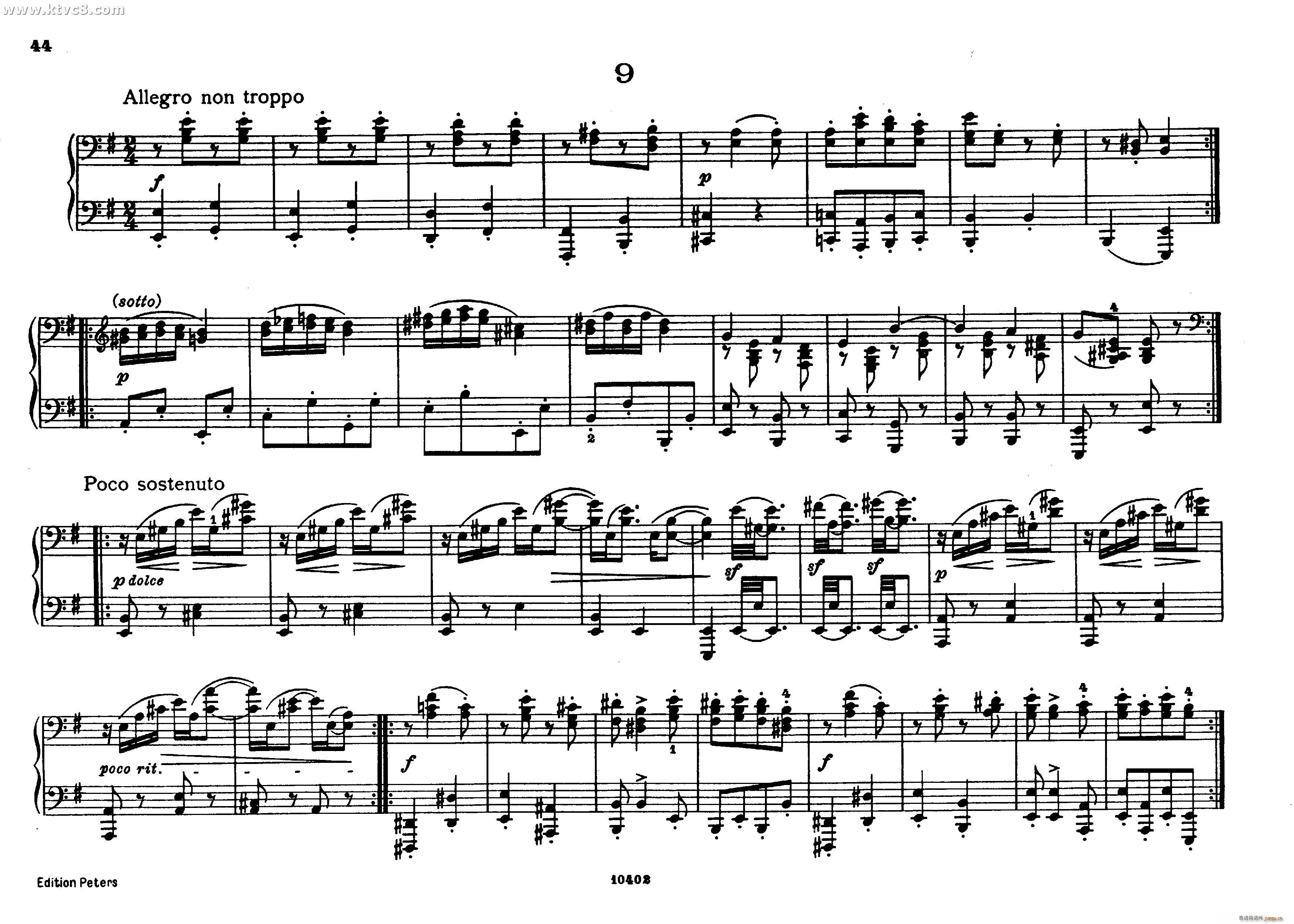 勃拉姆斯匈牙利舞曲 钢琴四手联弹(钢琴谱)43