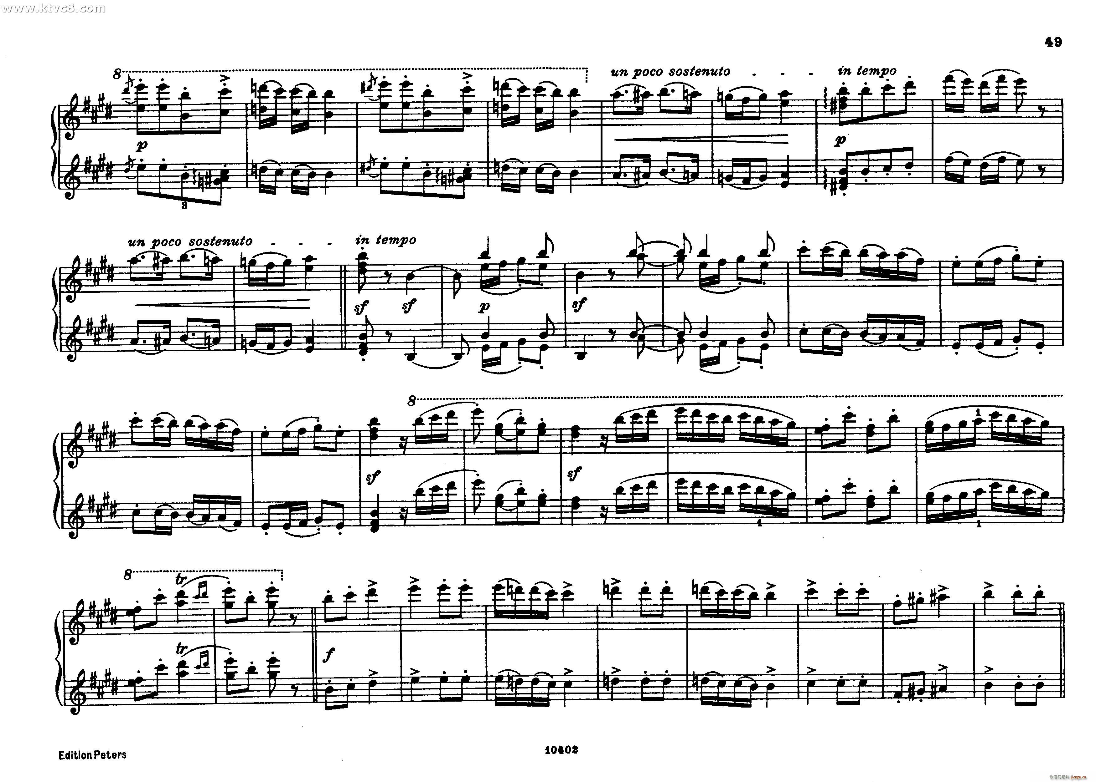 勃拉姆斯匈牙利舞曲 钢琴四手联弹(钢琴谱)48