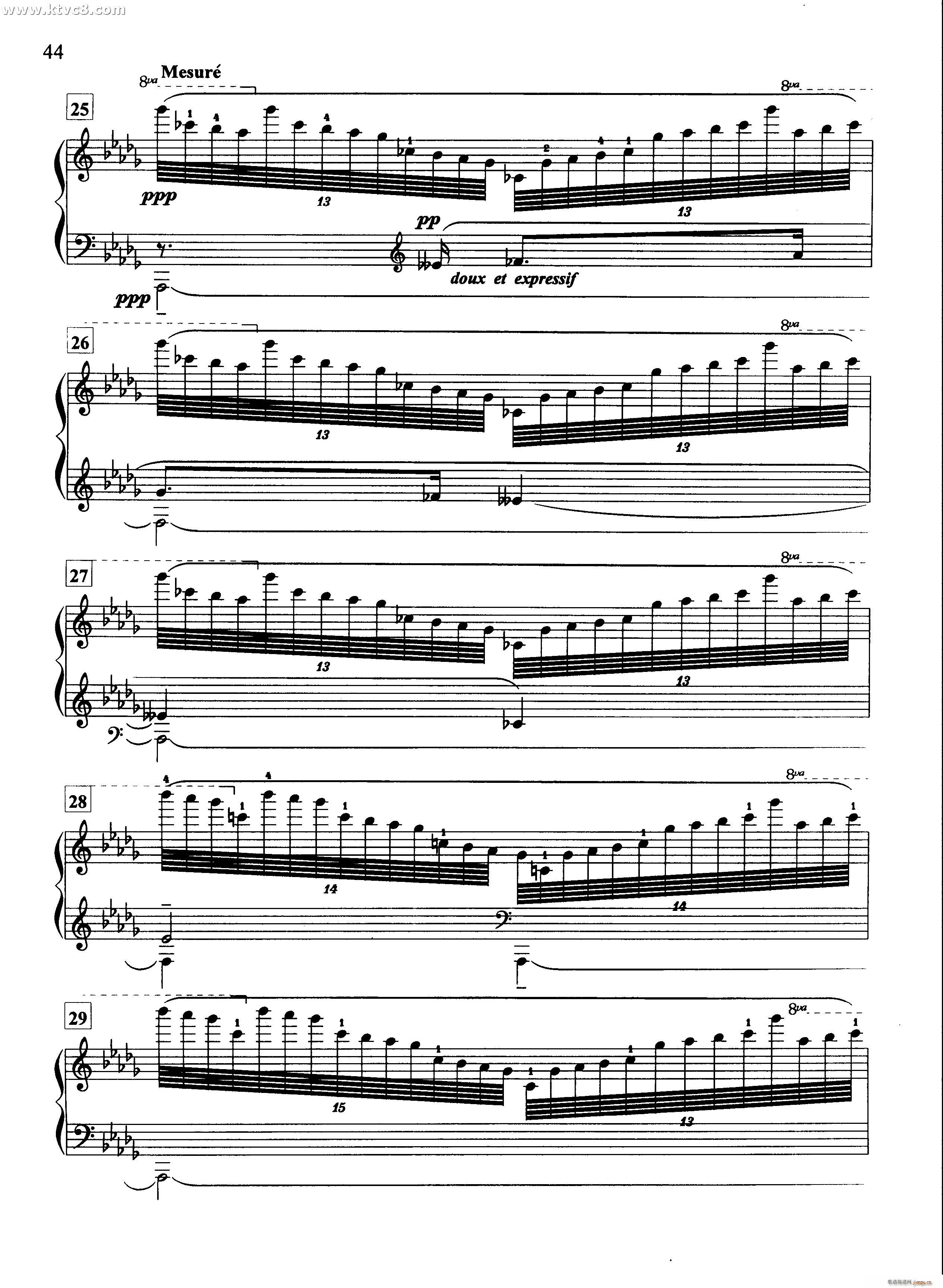 水中倒影(钢琴谱)3