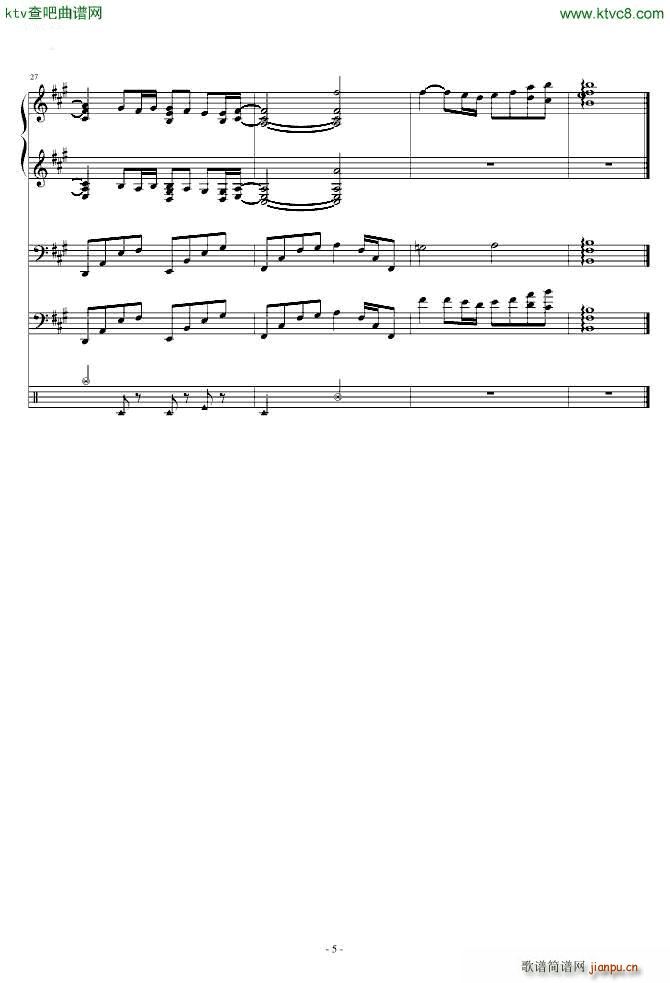 比翼 Contract with you(钢琴谱)5