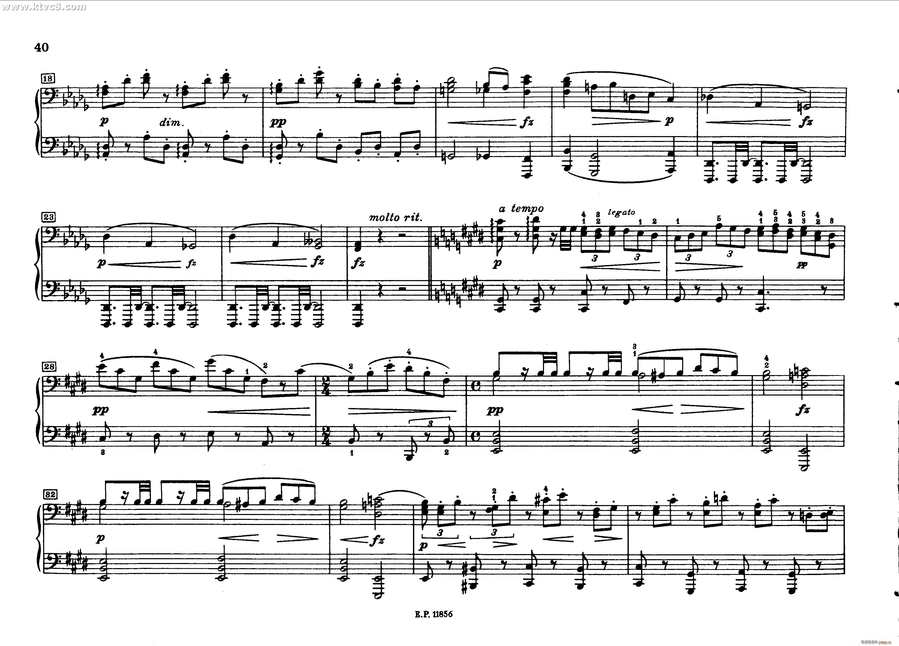 德沃夏克钢琴二重奏曲集 林中寂寂(钢琴谱)3