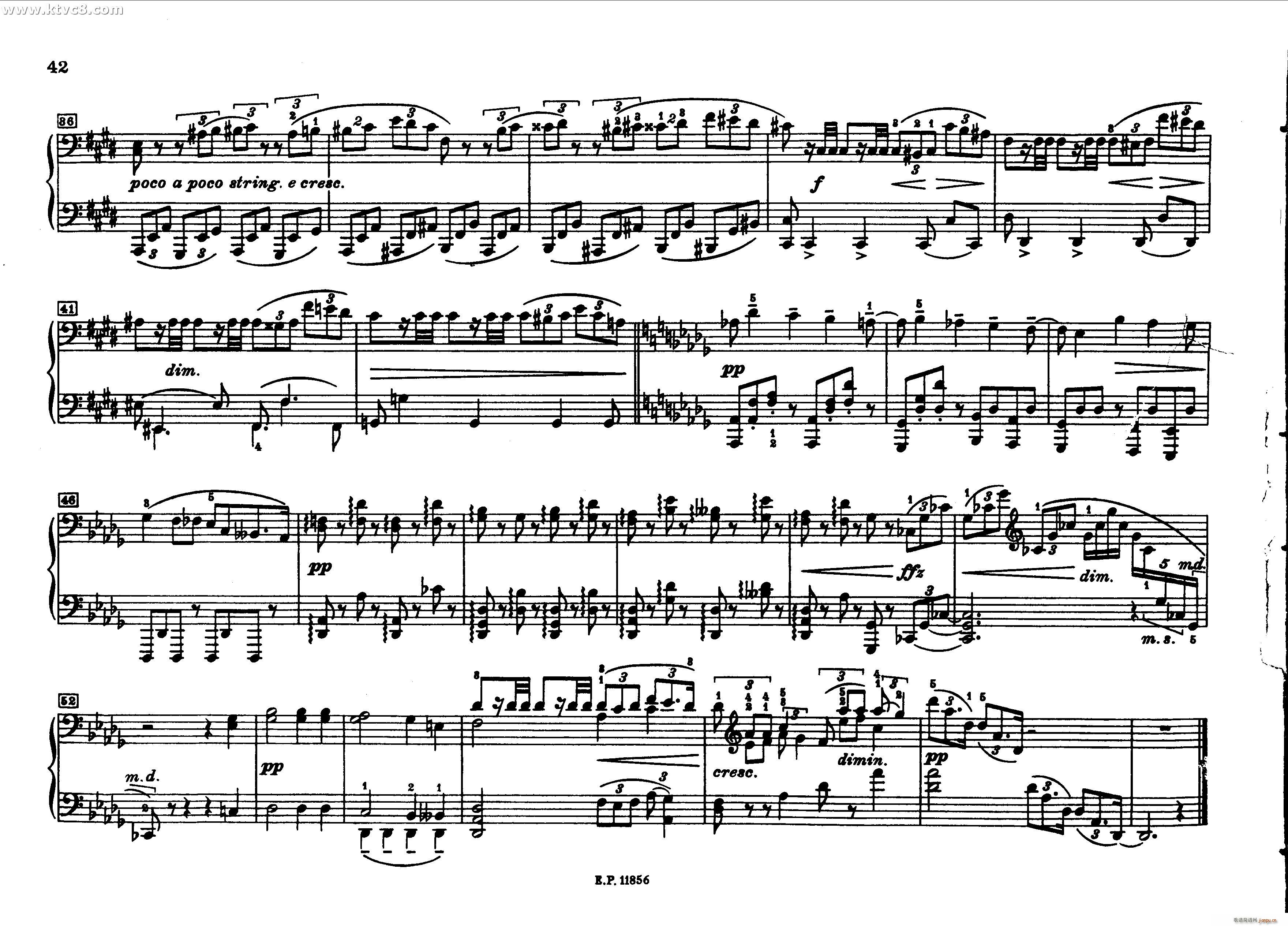 德沃夏克钢琴二重奏曲集 林中寂寂(钢琴谱)5