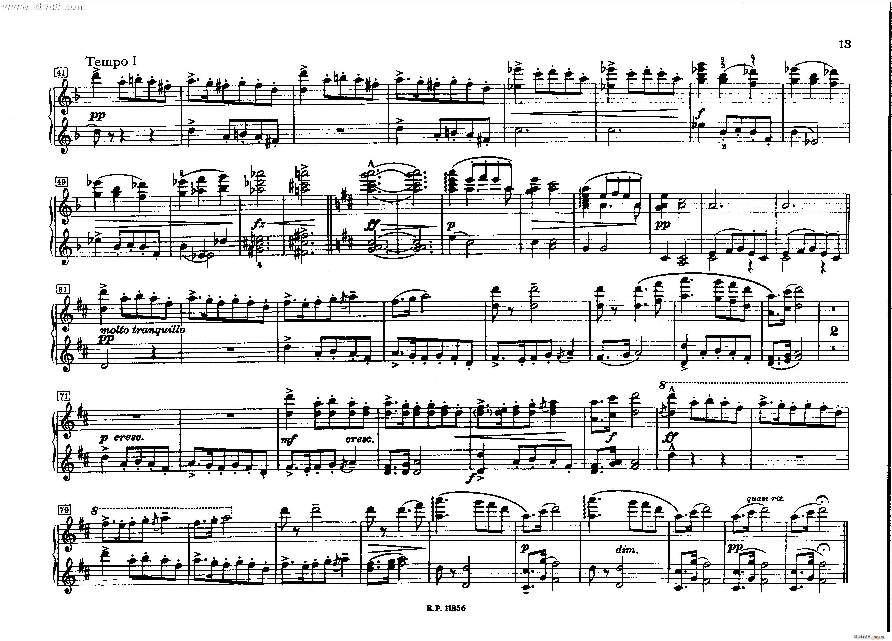 德沃夏克钢琴二重奏曲集 传奇(钢琴谱)10