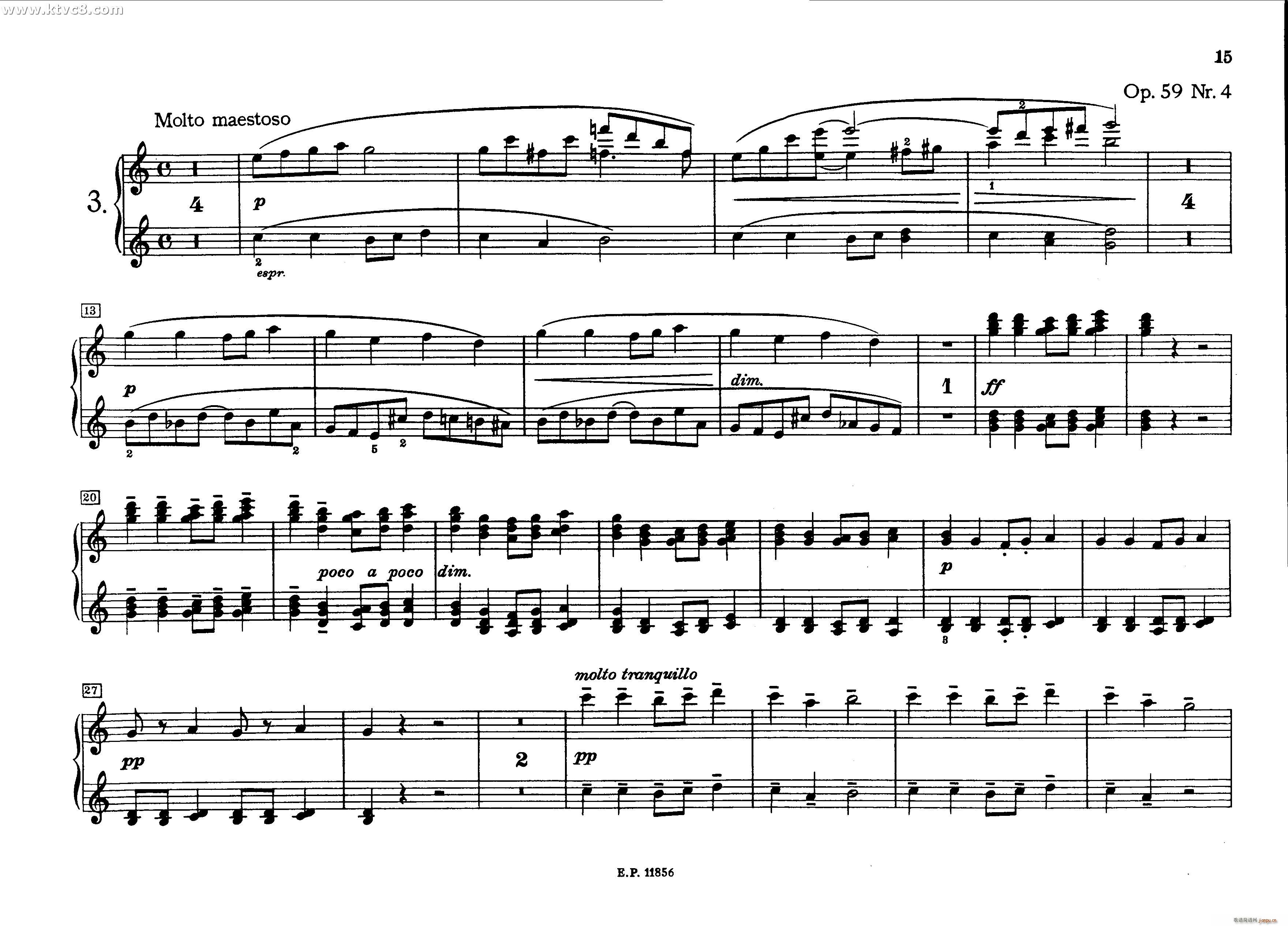 德沃夏克钢琴二重奏曲集 传奇(钢琴谱)12