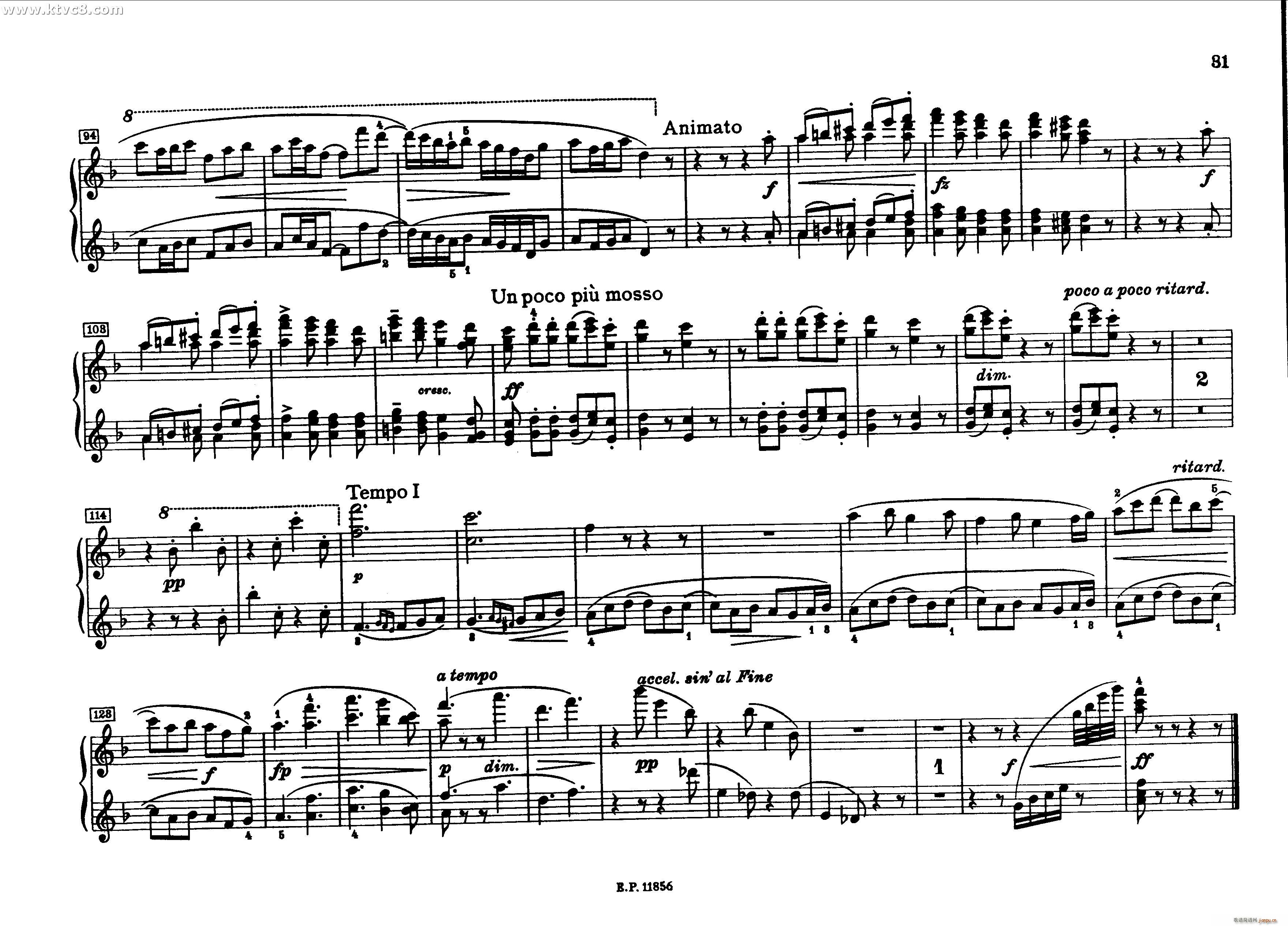 德沃夏克钢琴二重奏曲集 传奇(钢琴谱)28