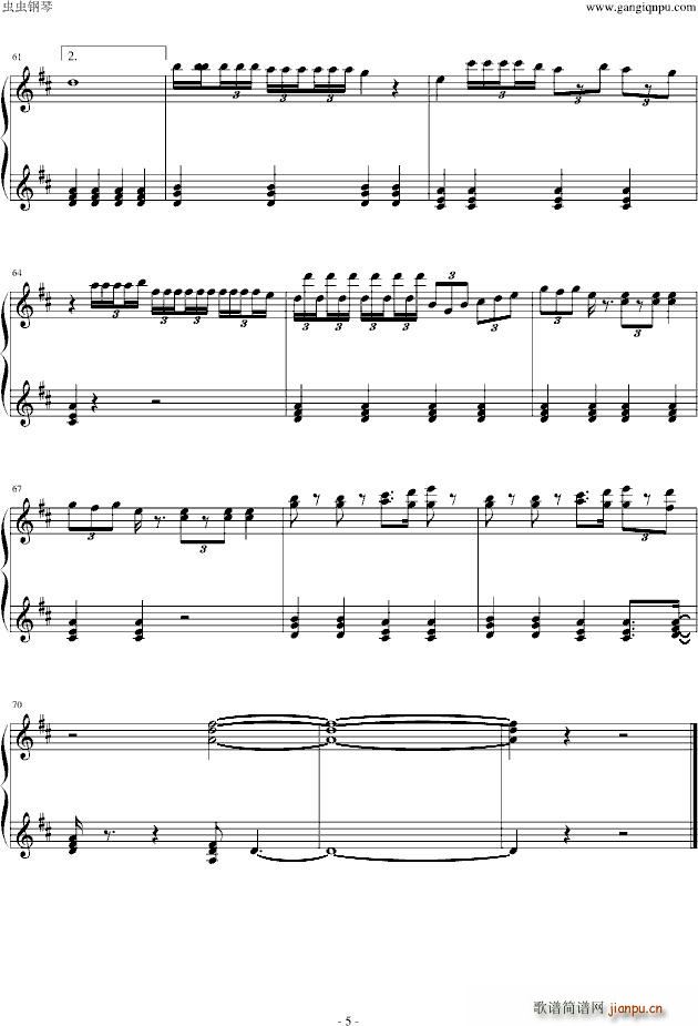 哆啦A梦 机器猫 叮铛(钢琴谱)5