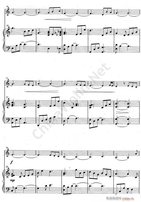 鲍比达 深情难了 原唱 蔡 琴 钢琴伴奏谱(钢琴谱)3