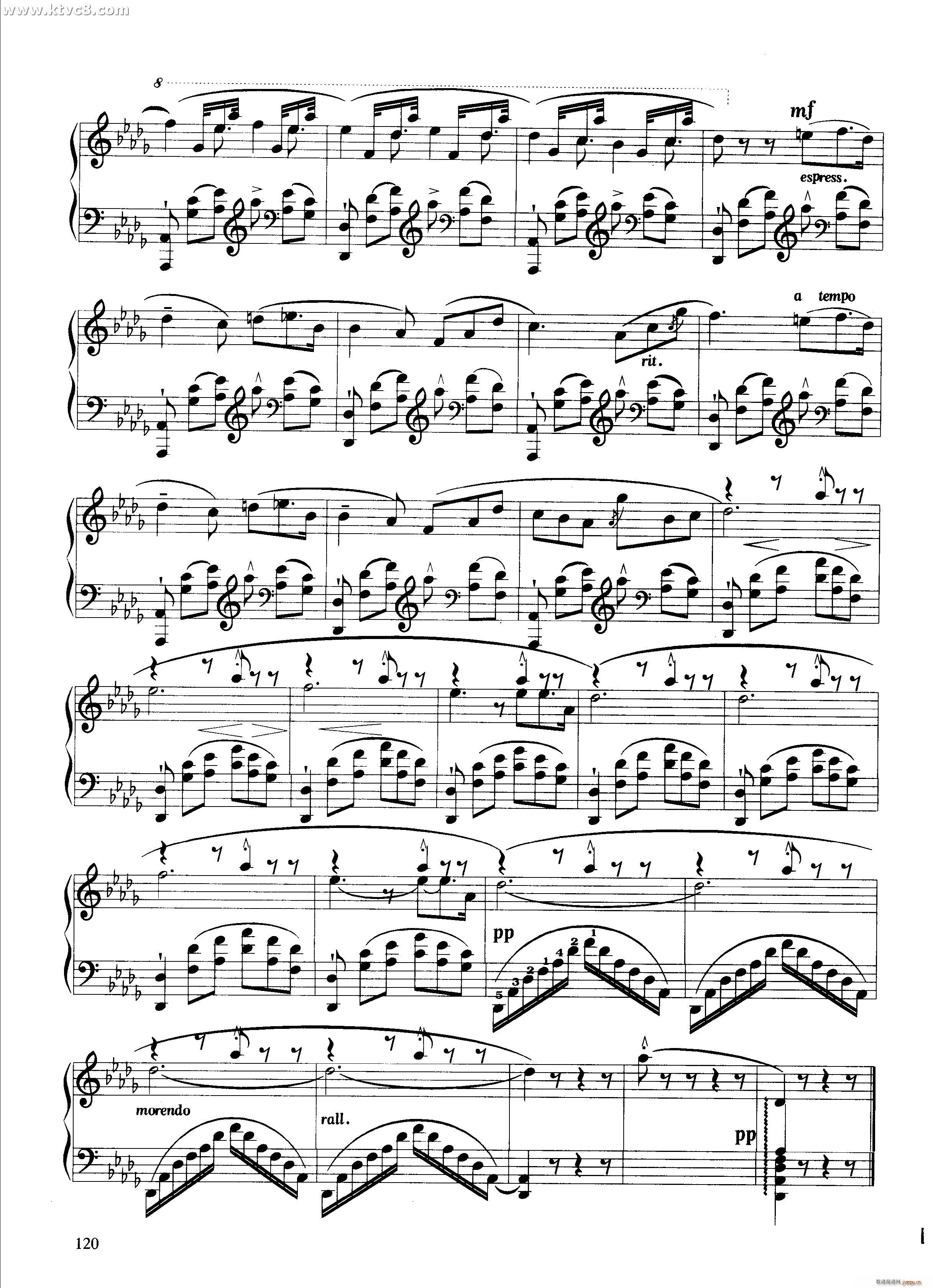 修道院的钟声(钢琴谱)5