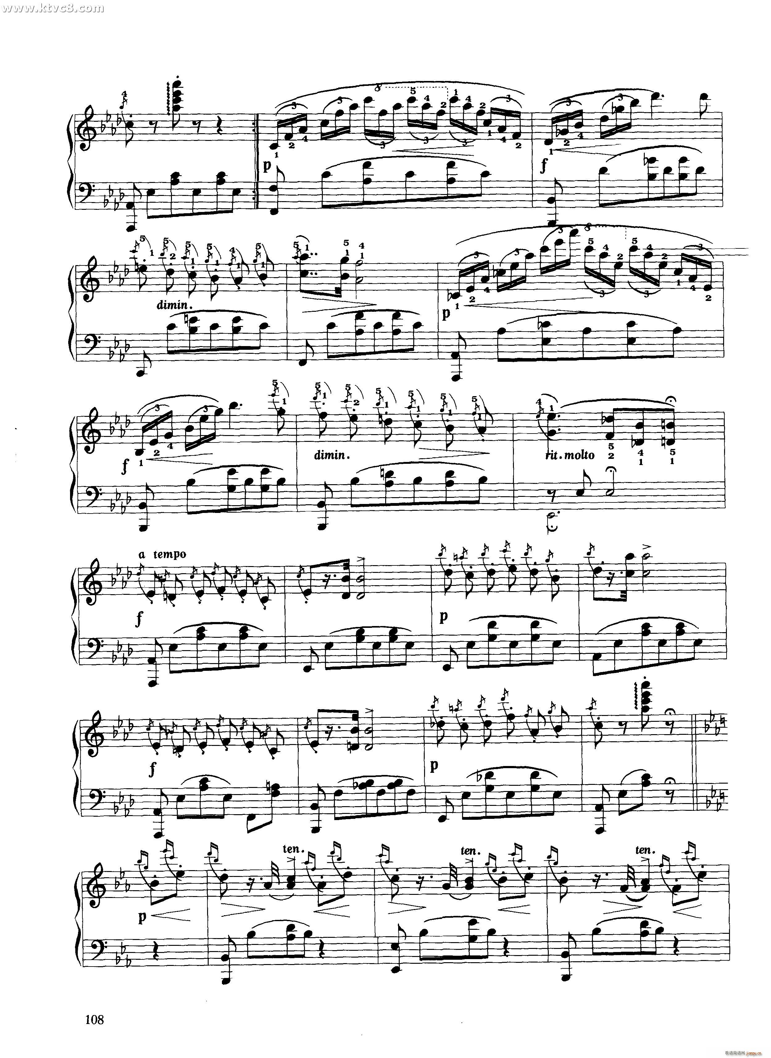 洁白如雪(钢琴谱)3