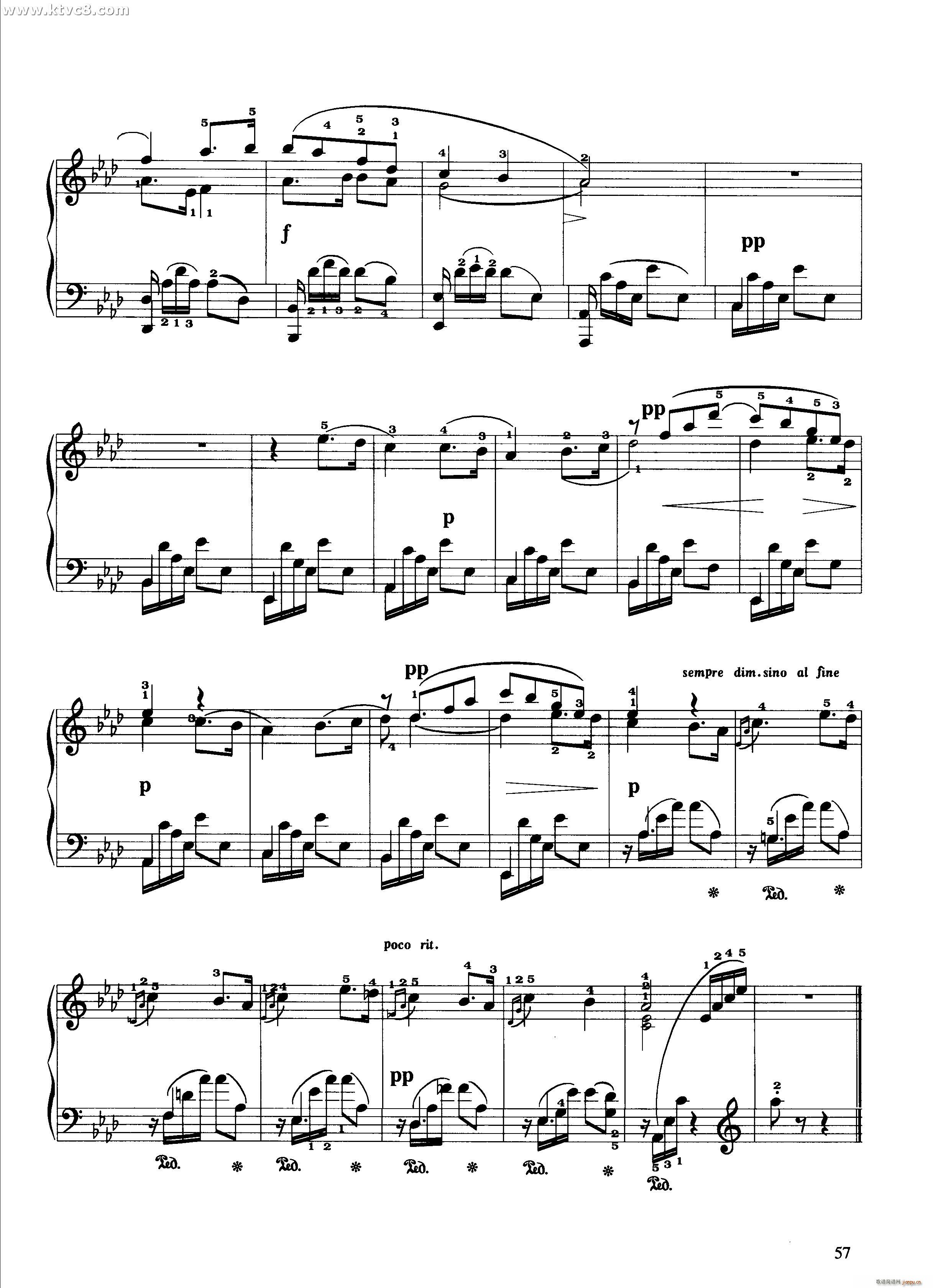 无词浪漫曲(钢琴谱)3