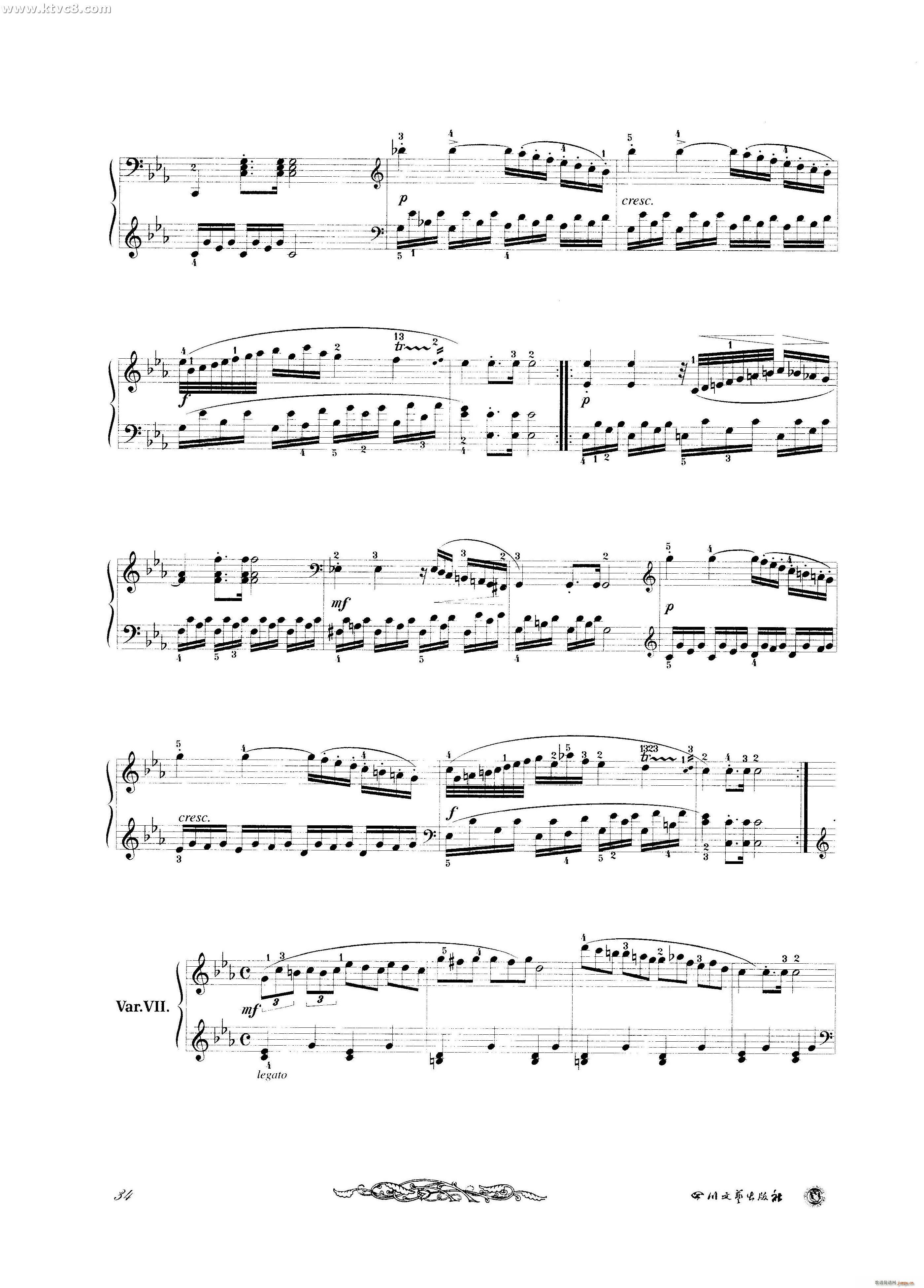 贝多芬钢琴变奏曲集七(钢琴谱)6