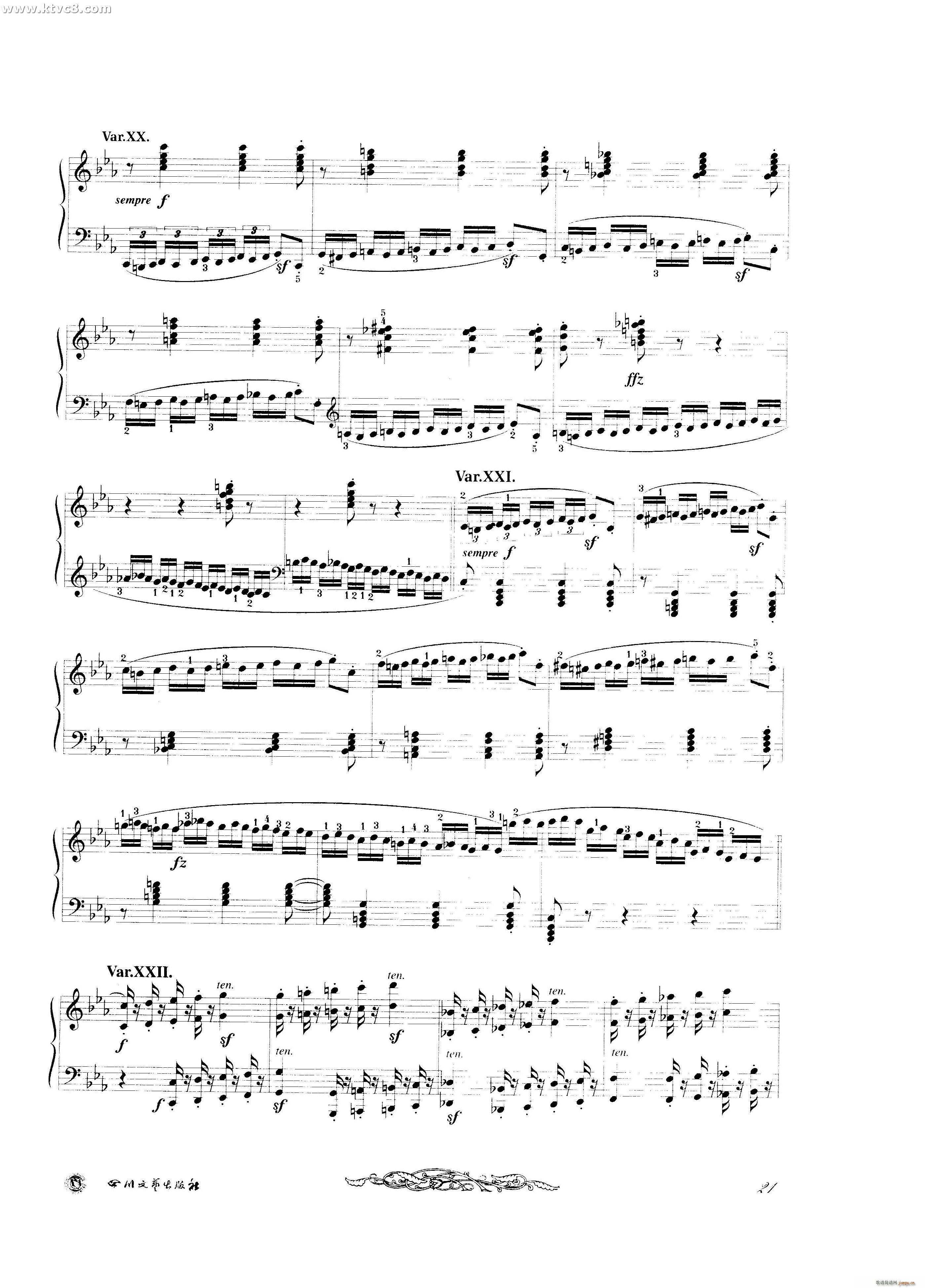 贝多芬钢琴变奏曲集六(钢琴谱)9