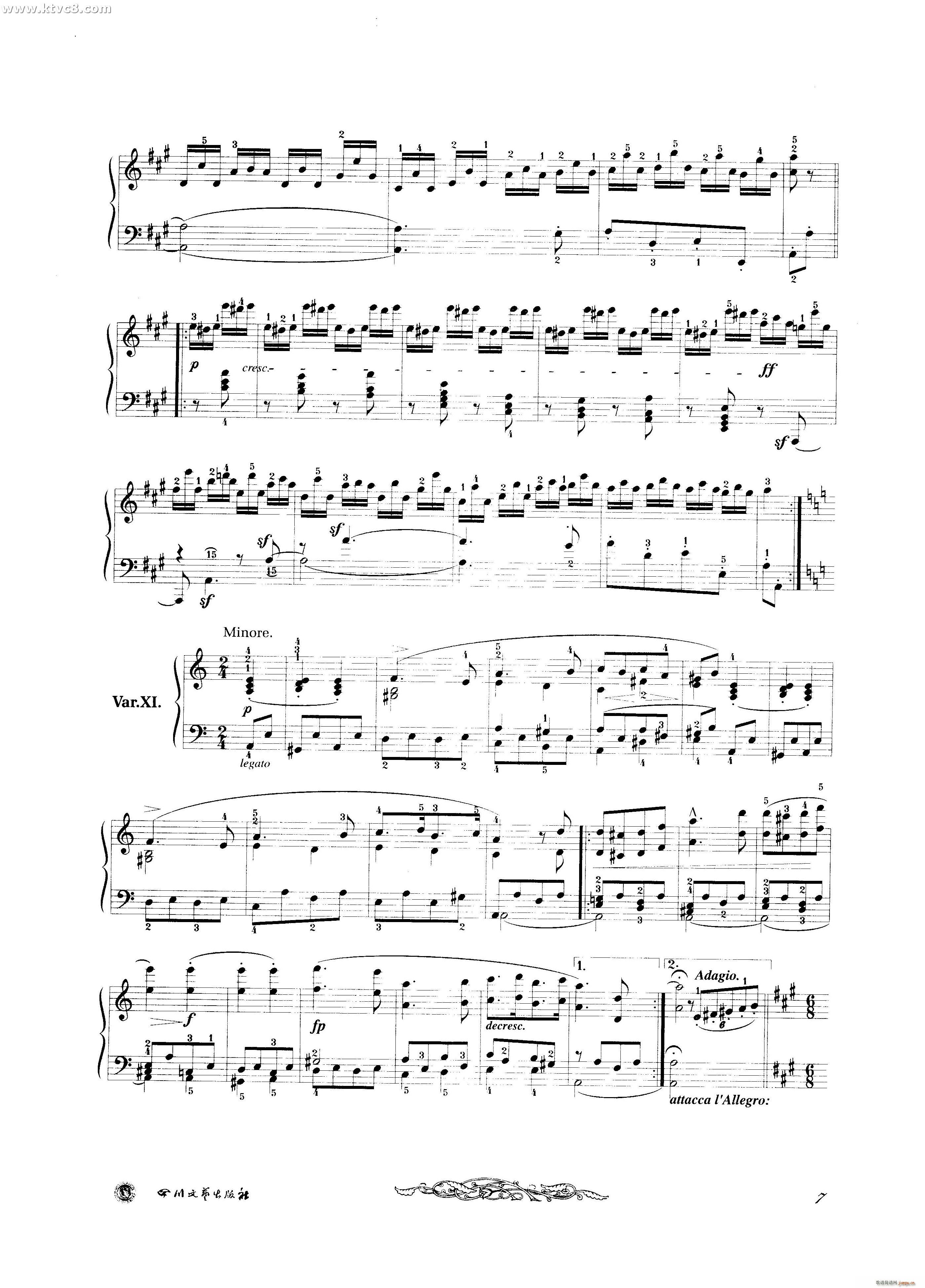 贝多芬钢琴变奏曲集五(钢琴谱)7