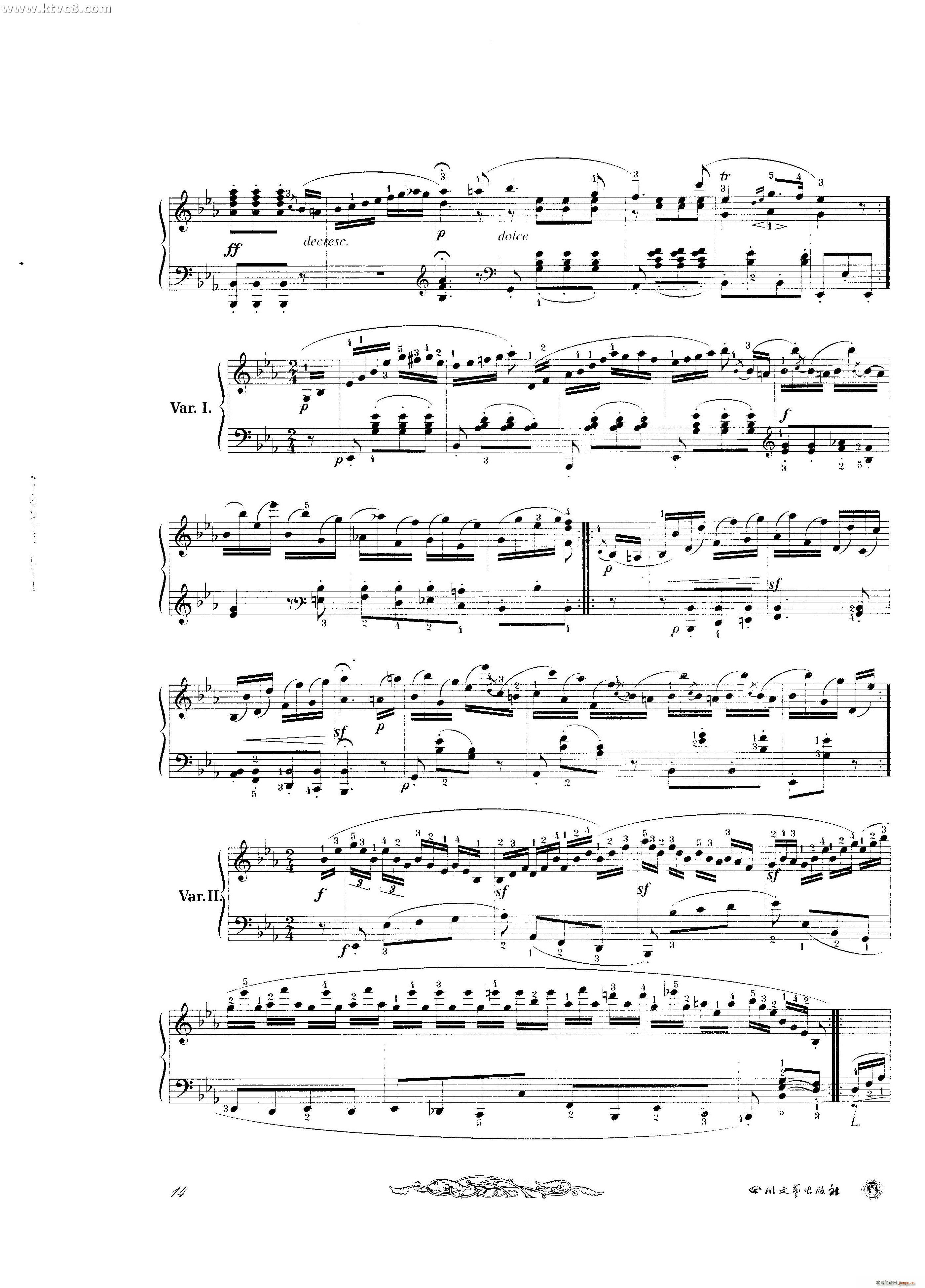 贝多芬钢琴变奏曲集二(钢琴谱)3
