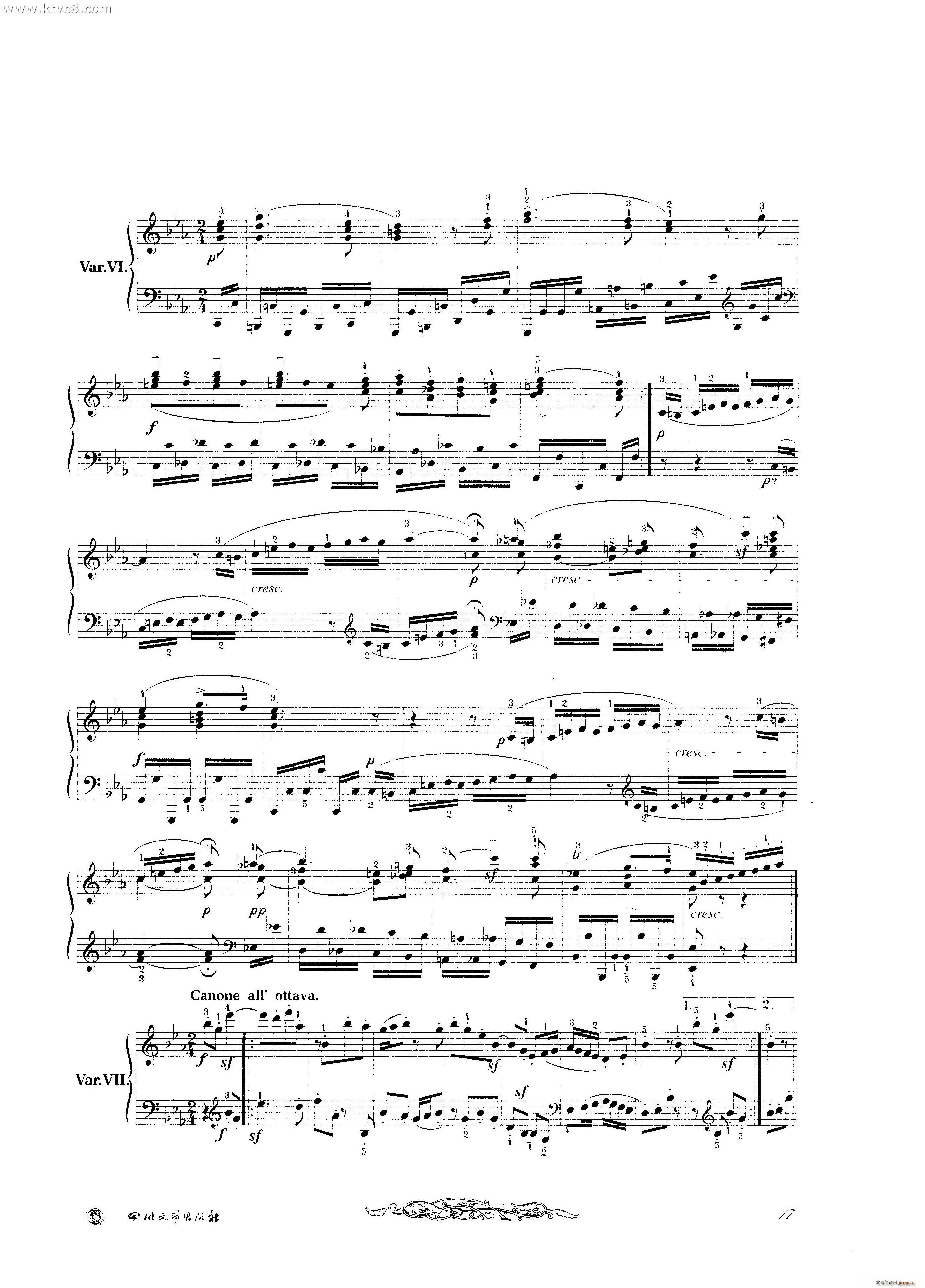 贝多芬钢琴变奏曲集二(钢琴谱)6