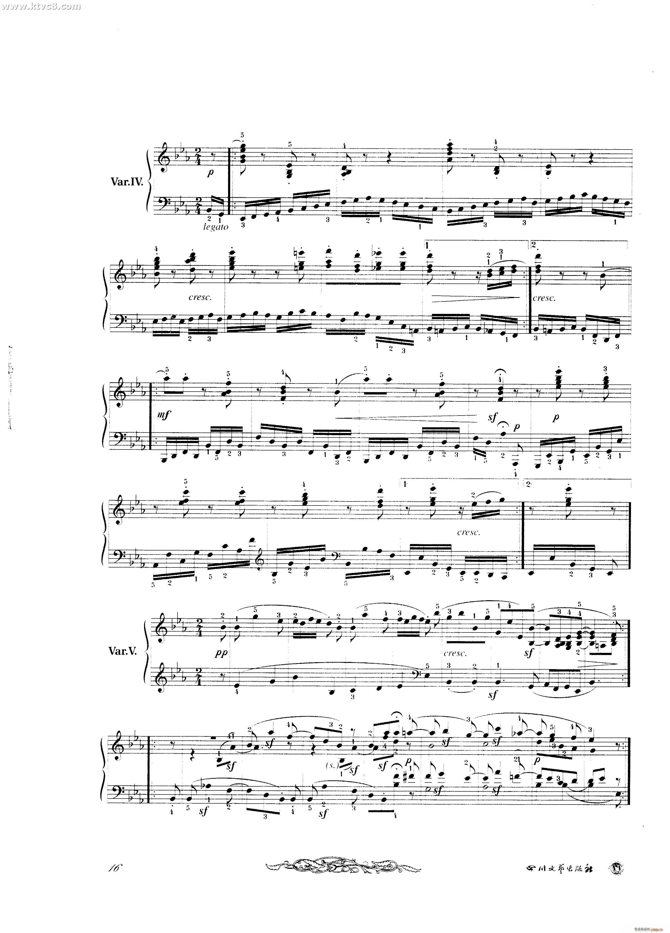 贝多芬钢琴变奏曲集二(钢琴谱)5