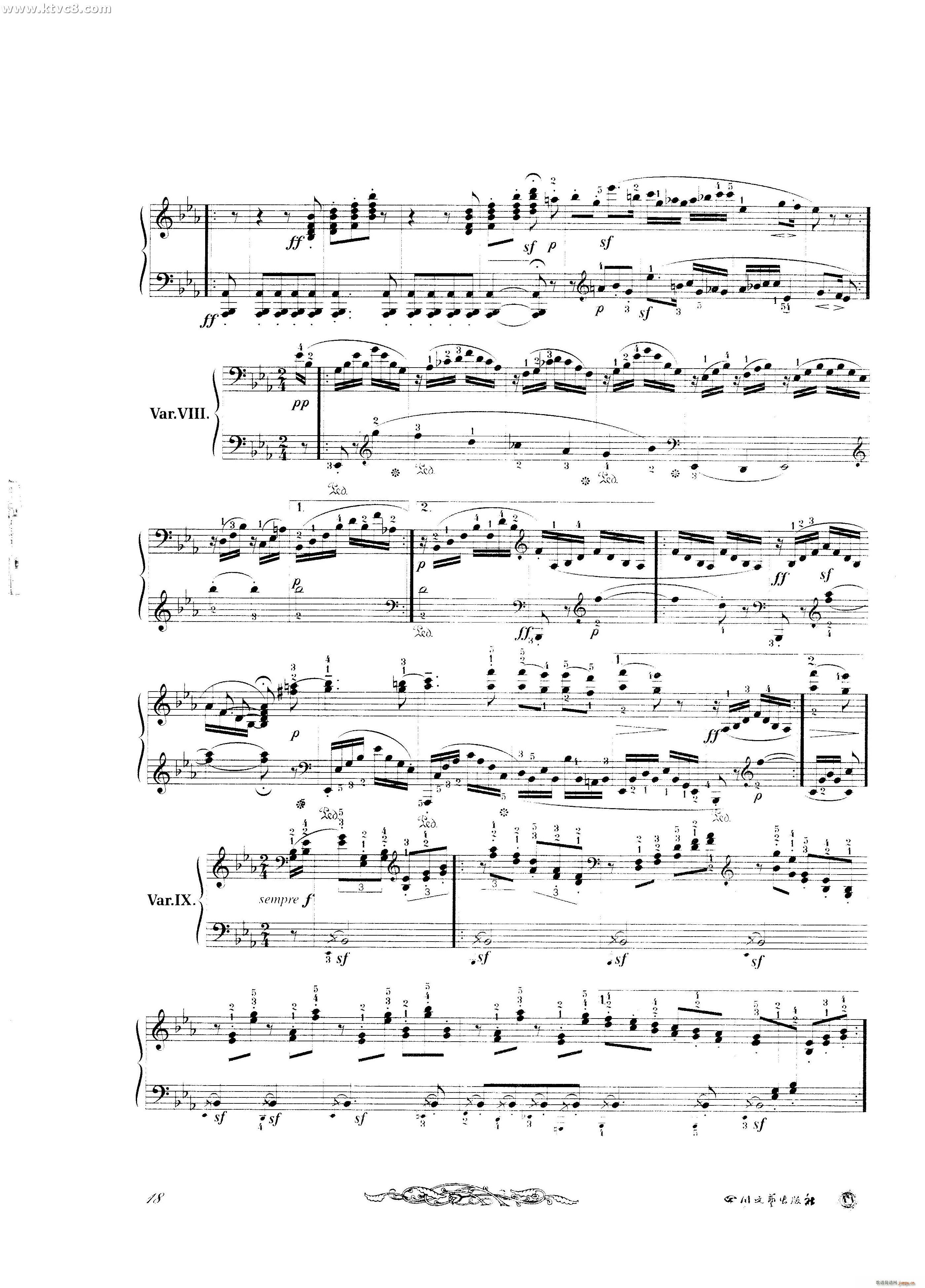 贝多芬钢琴变奏曲集二(钢琴谱)7