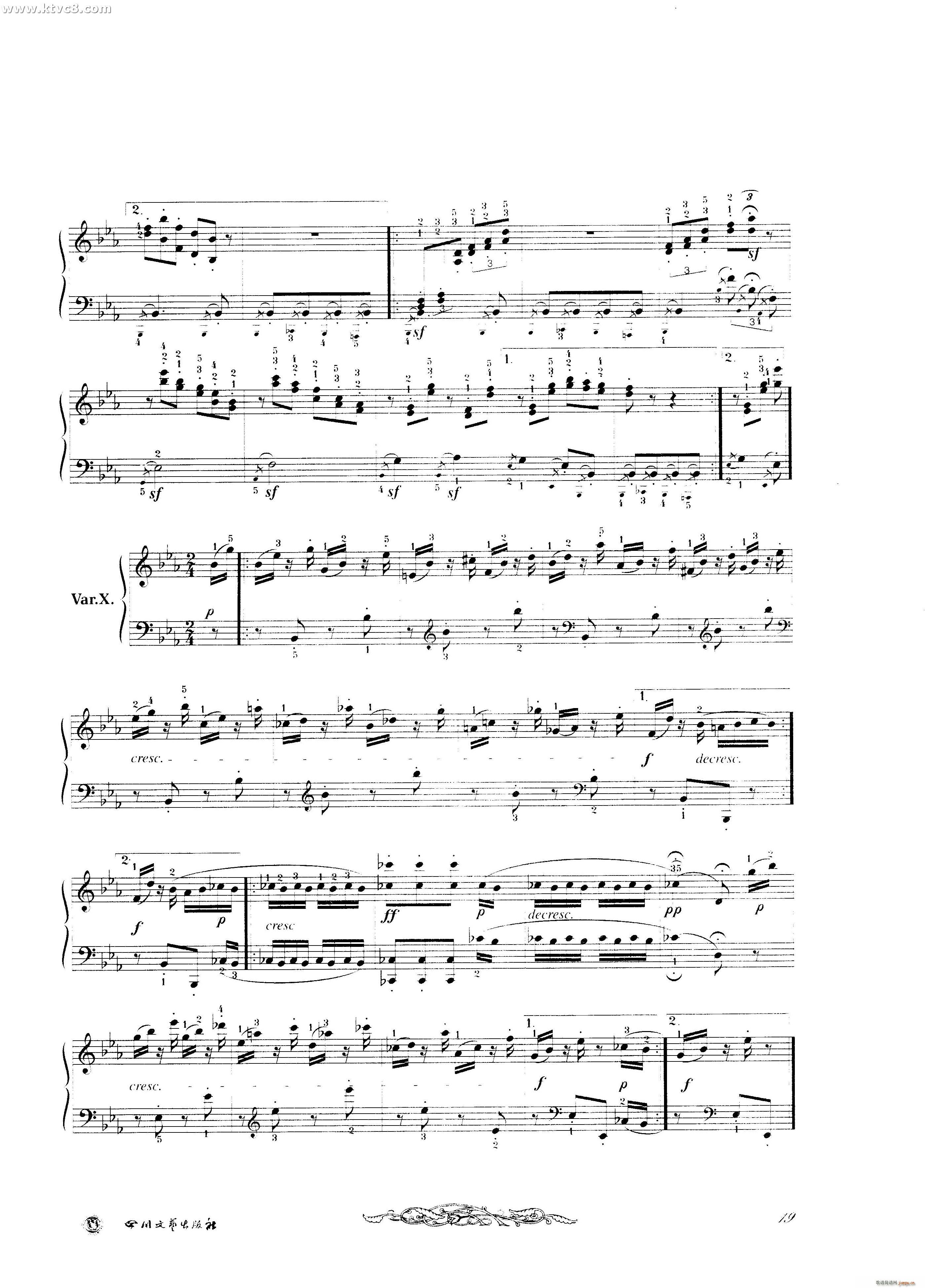 贝多芬钢琴变奏曲集二(钢琴谱)8