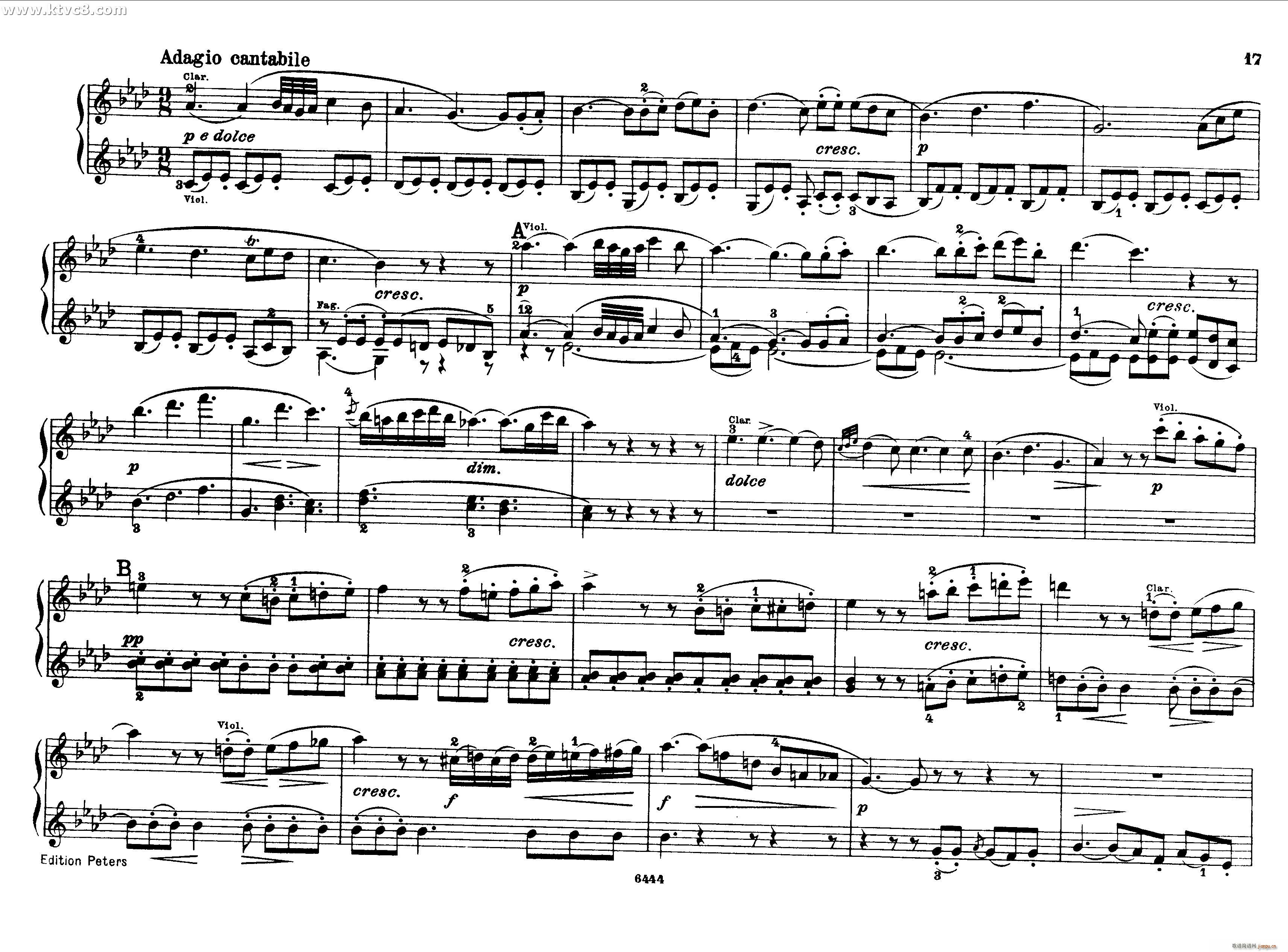 贝多芬大七重奏Op 20 钢琴四手联弹(钢琴谱)6