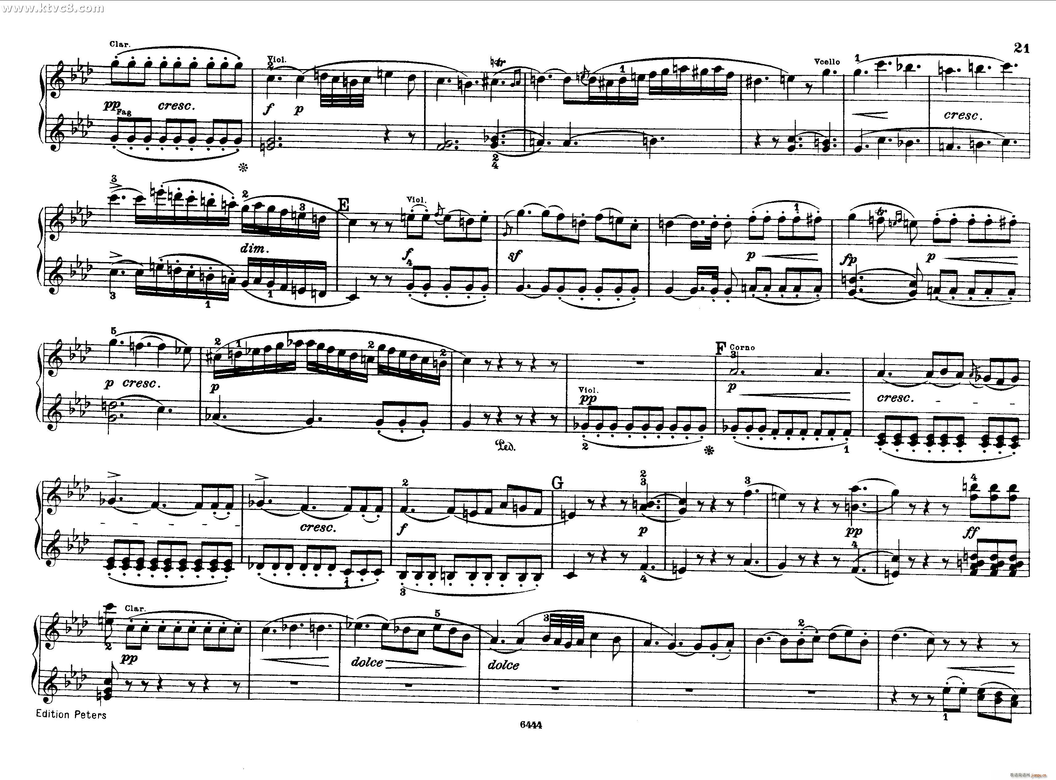 贝多芬大七重奏Op 20 钢琴四手联弹(钢琴谱)9