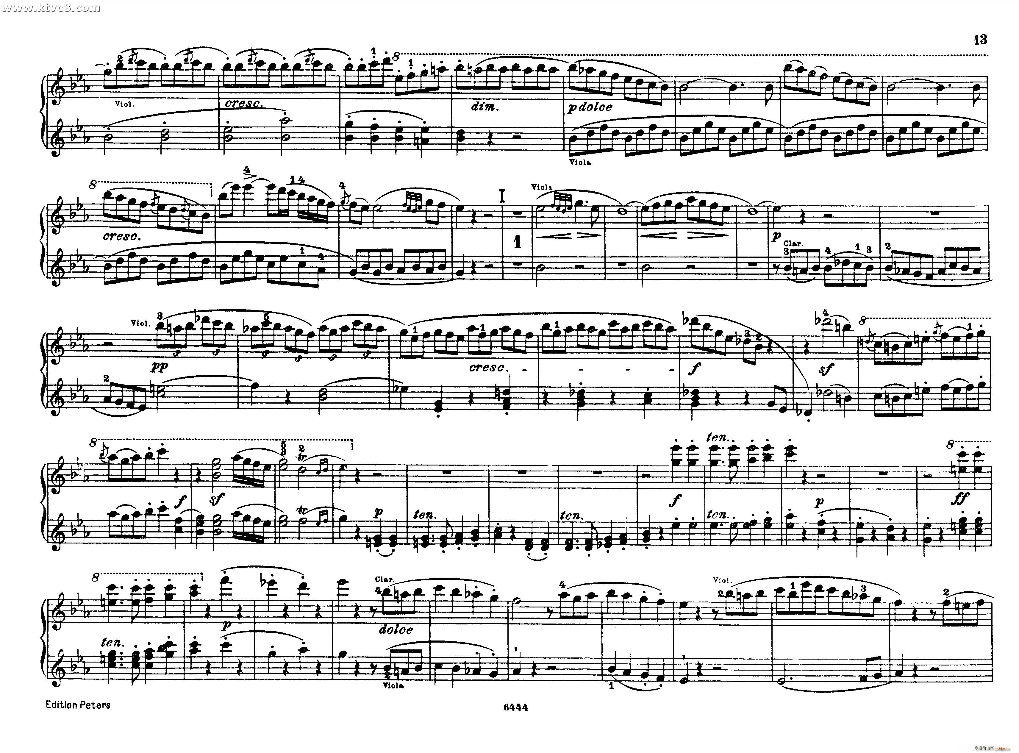 贝多芬大七重奏Op 20 钢琴四手联弹(钢琴谱)12