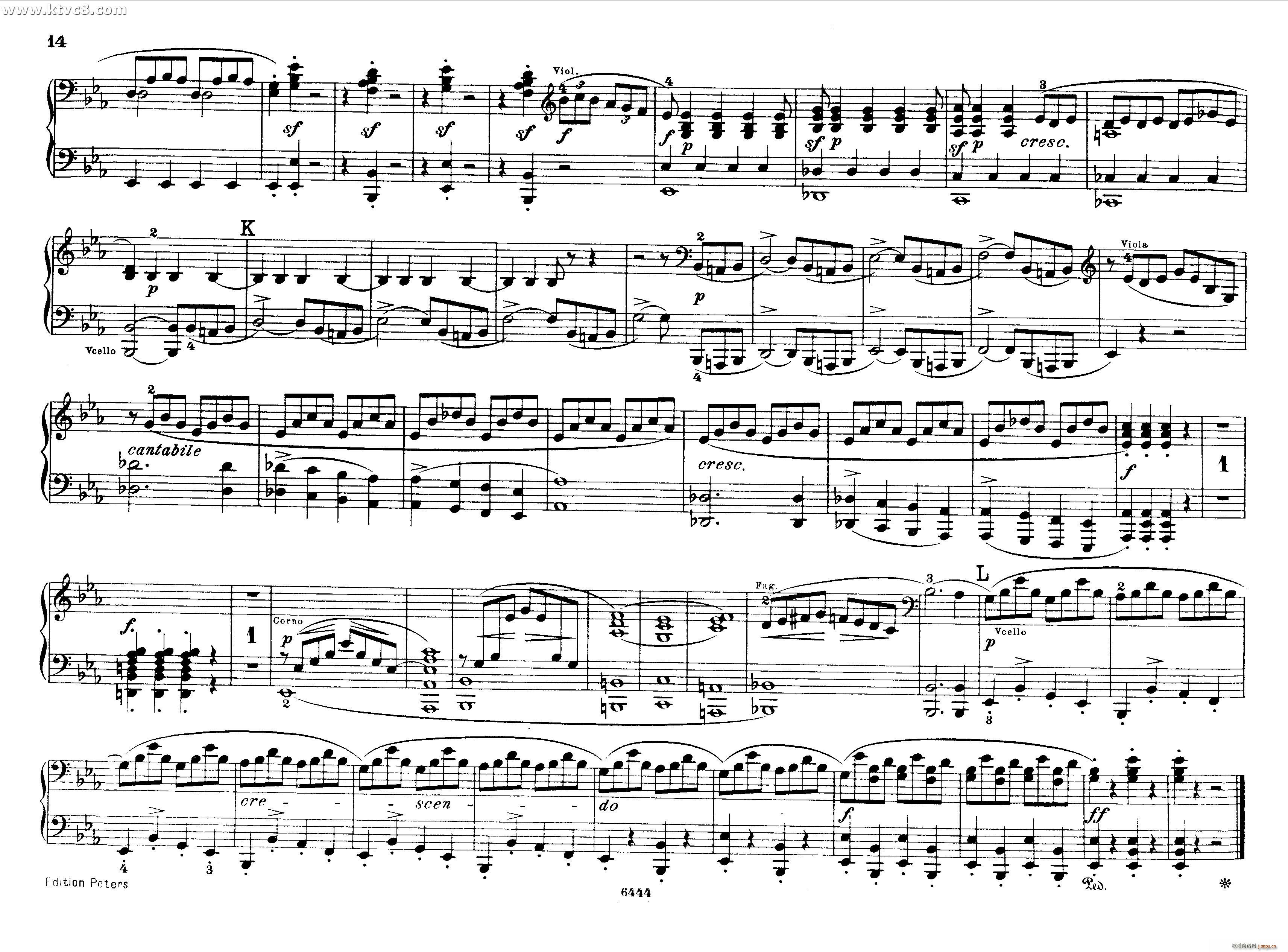 贝多芬大七重奏Op 20 钢琴四手联弹(钢琴谱)13