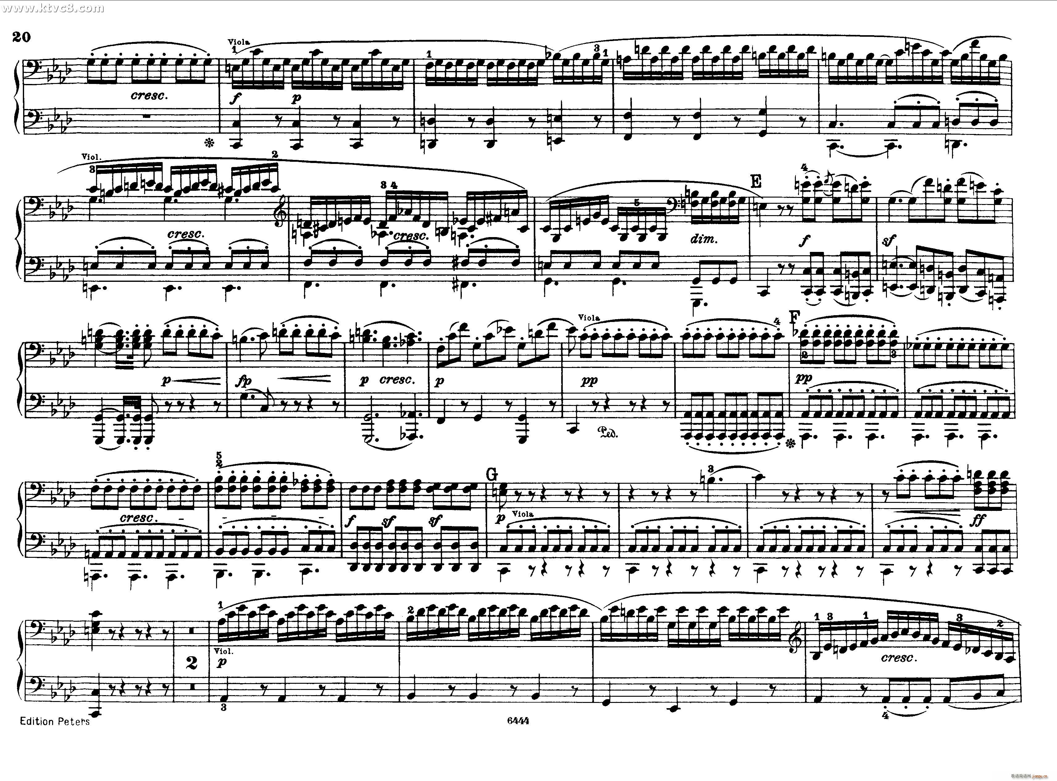 贝多芬大七重奏Op 20 钢琴四手联弹(钢琴谱)19