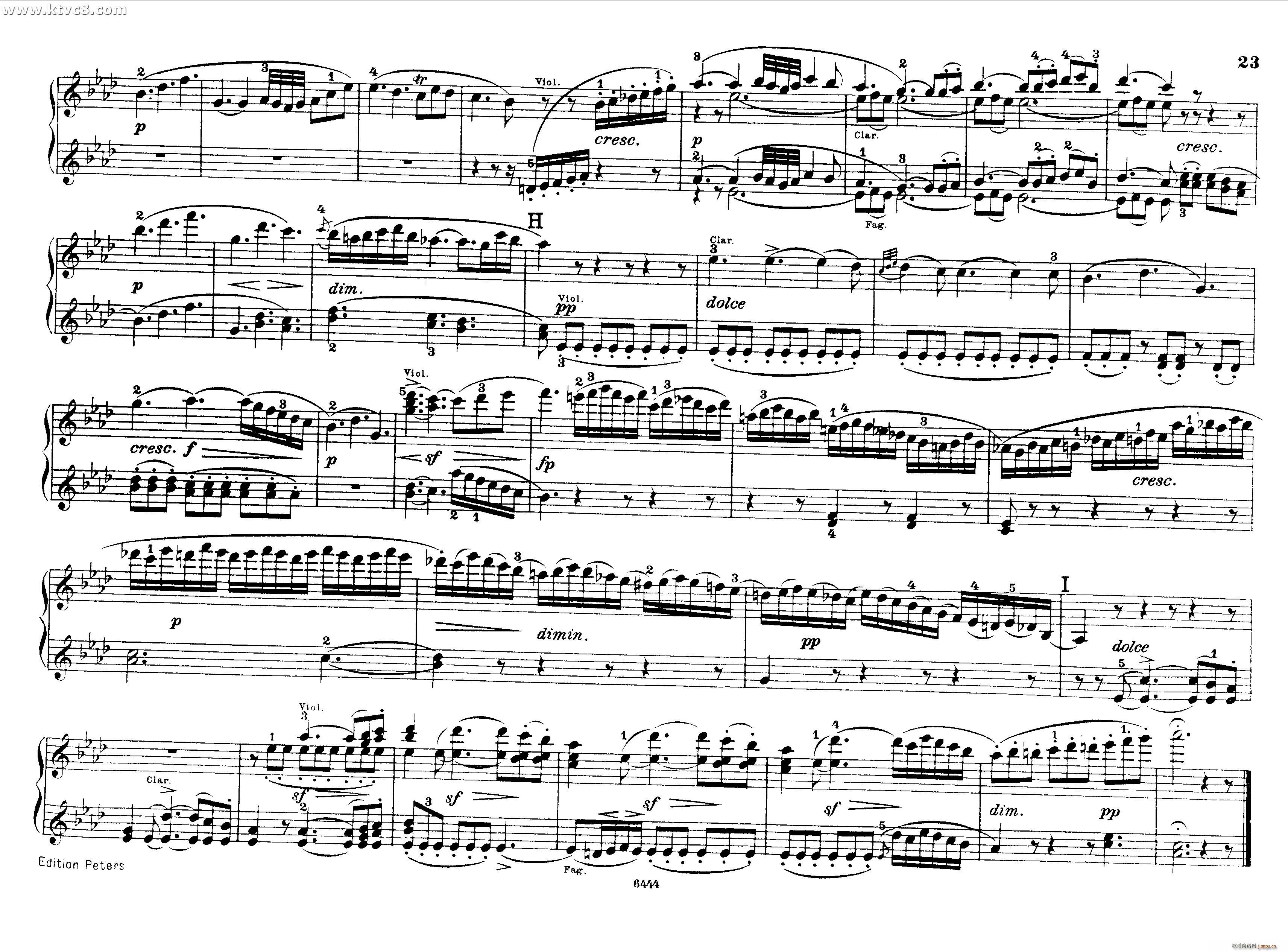 贝多芬大七重奏Op 20 钢琴四手联弹(钢琴谱)22