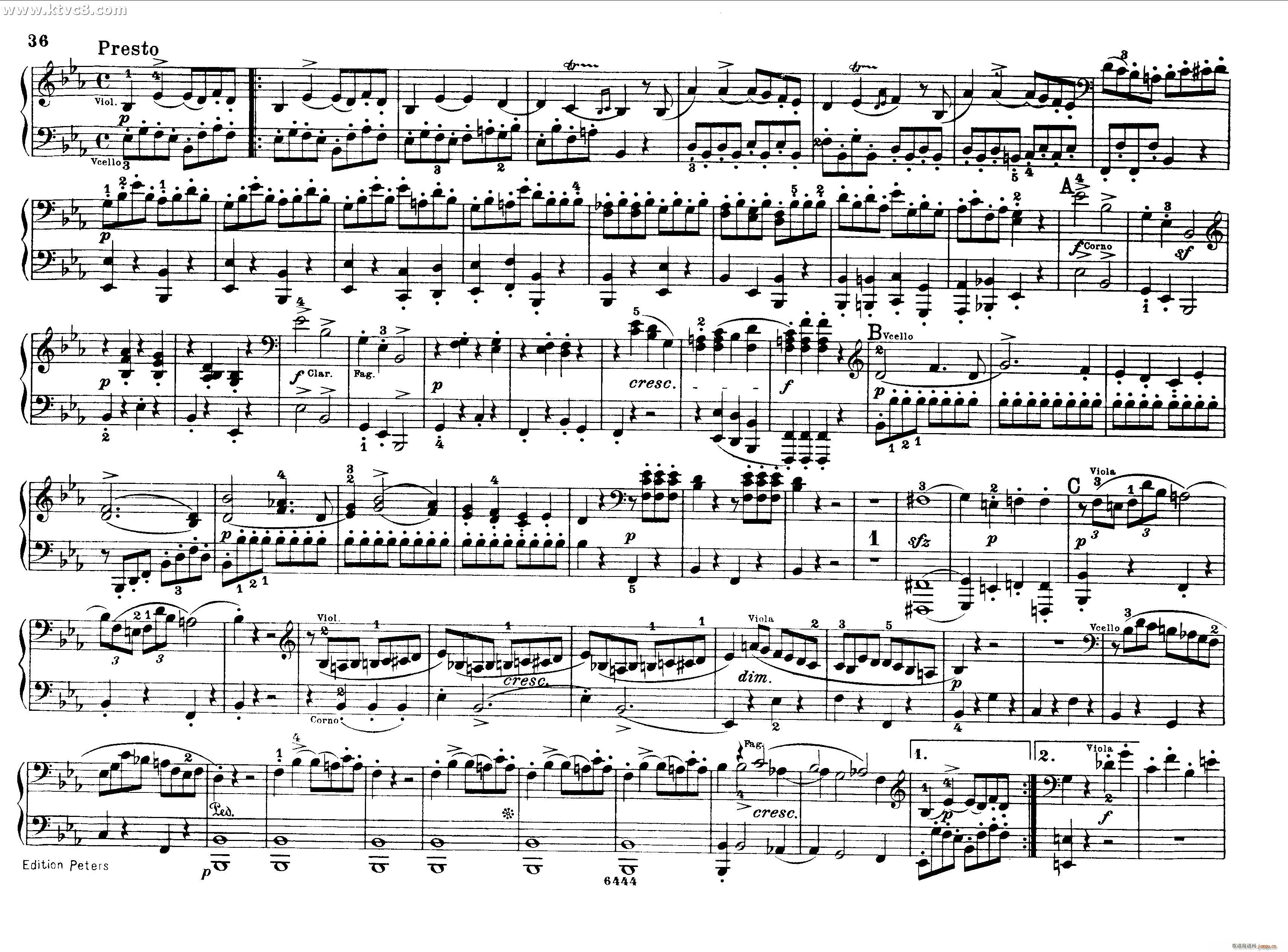 贝多芬大七重奏Op 20 钢琴四手联弹(钢琴谱)35