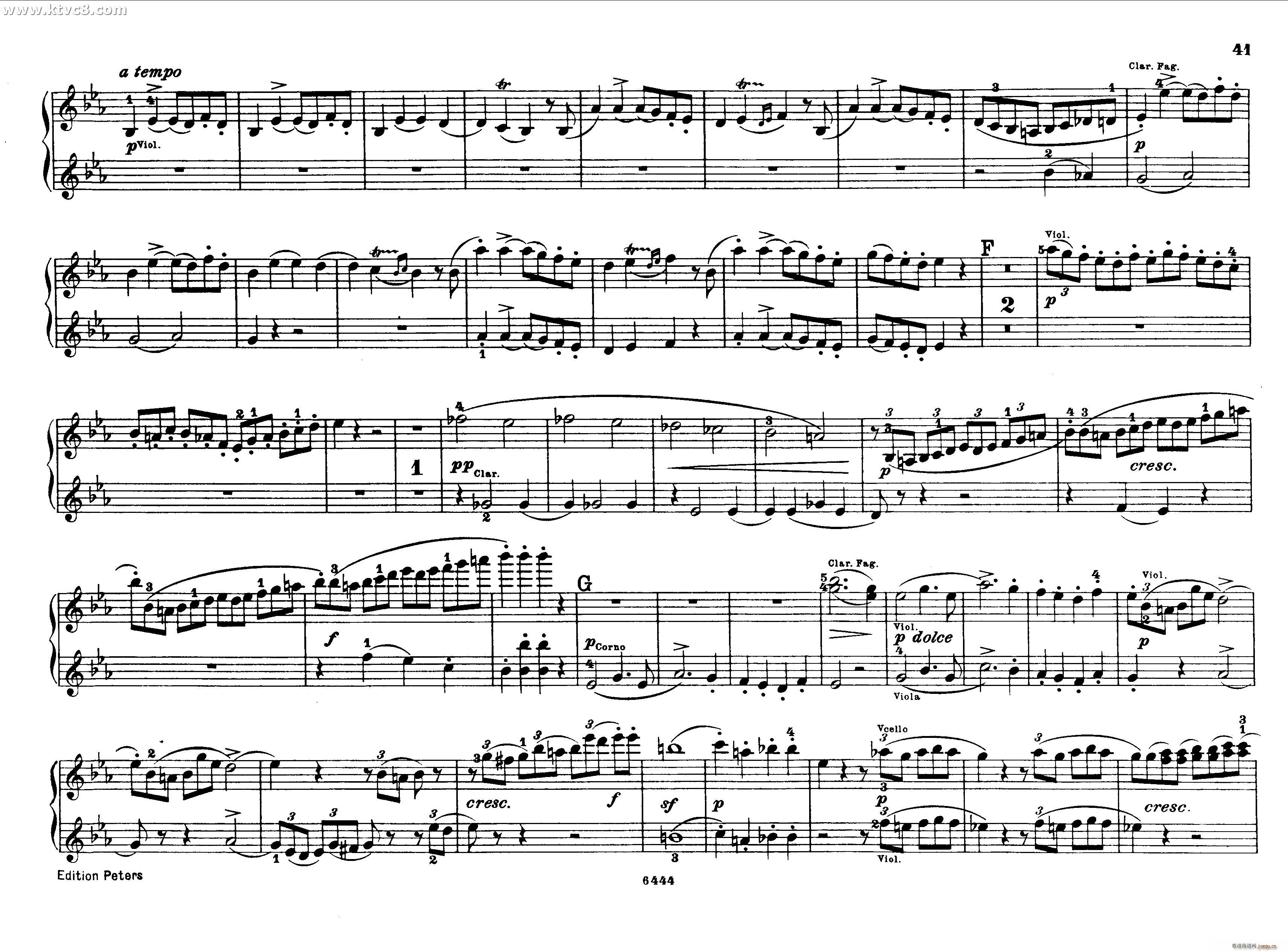 贝多芬大七重奏Op 20 钢琴四手联弹(钢琴谱)40