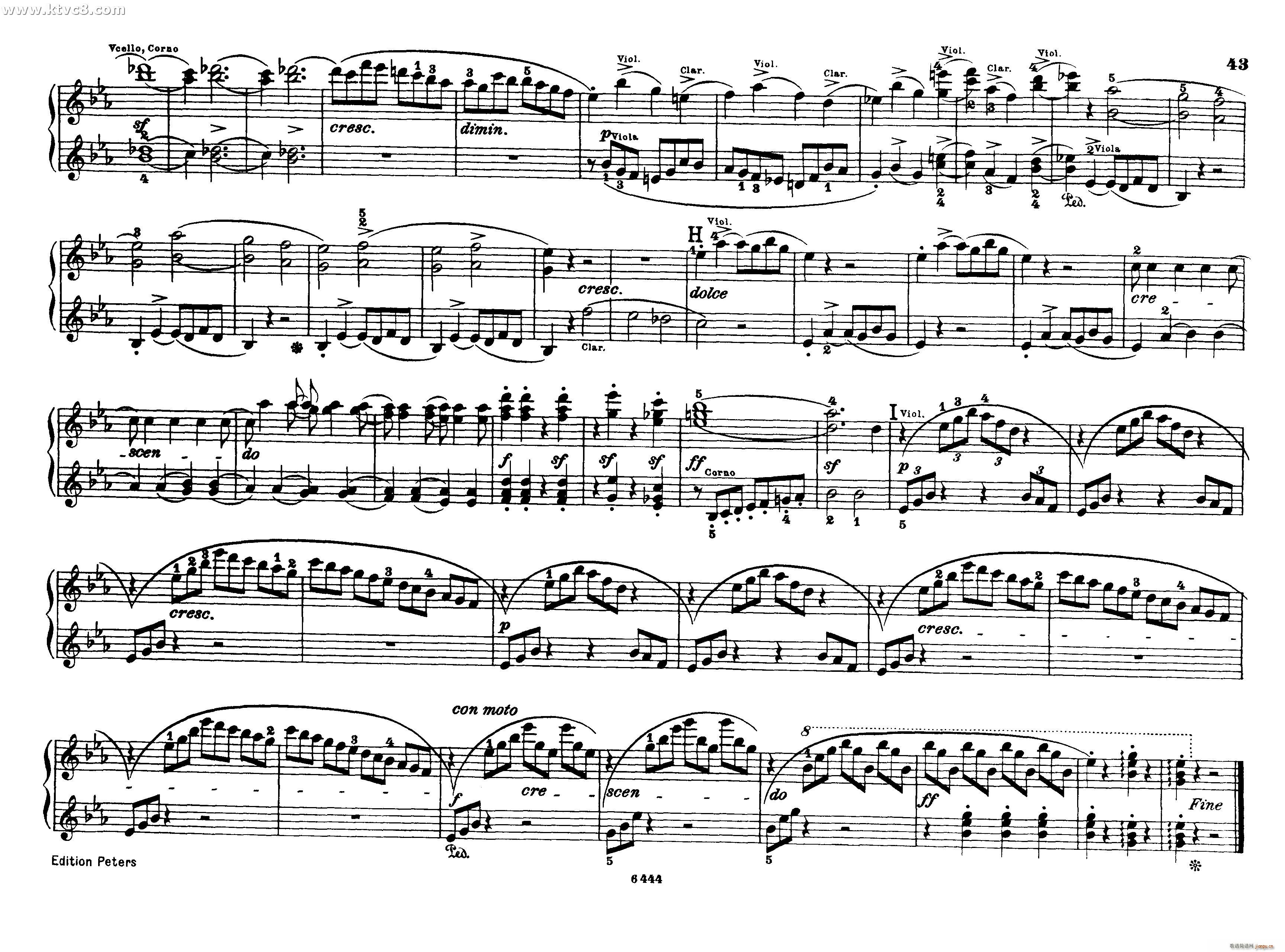 贝多芬大七重奏Op 20 钢琴四手联弹(钢琴谱)42