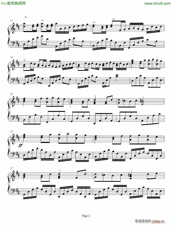 爱与卡农Love(钢琴谱)1