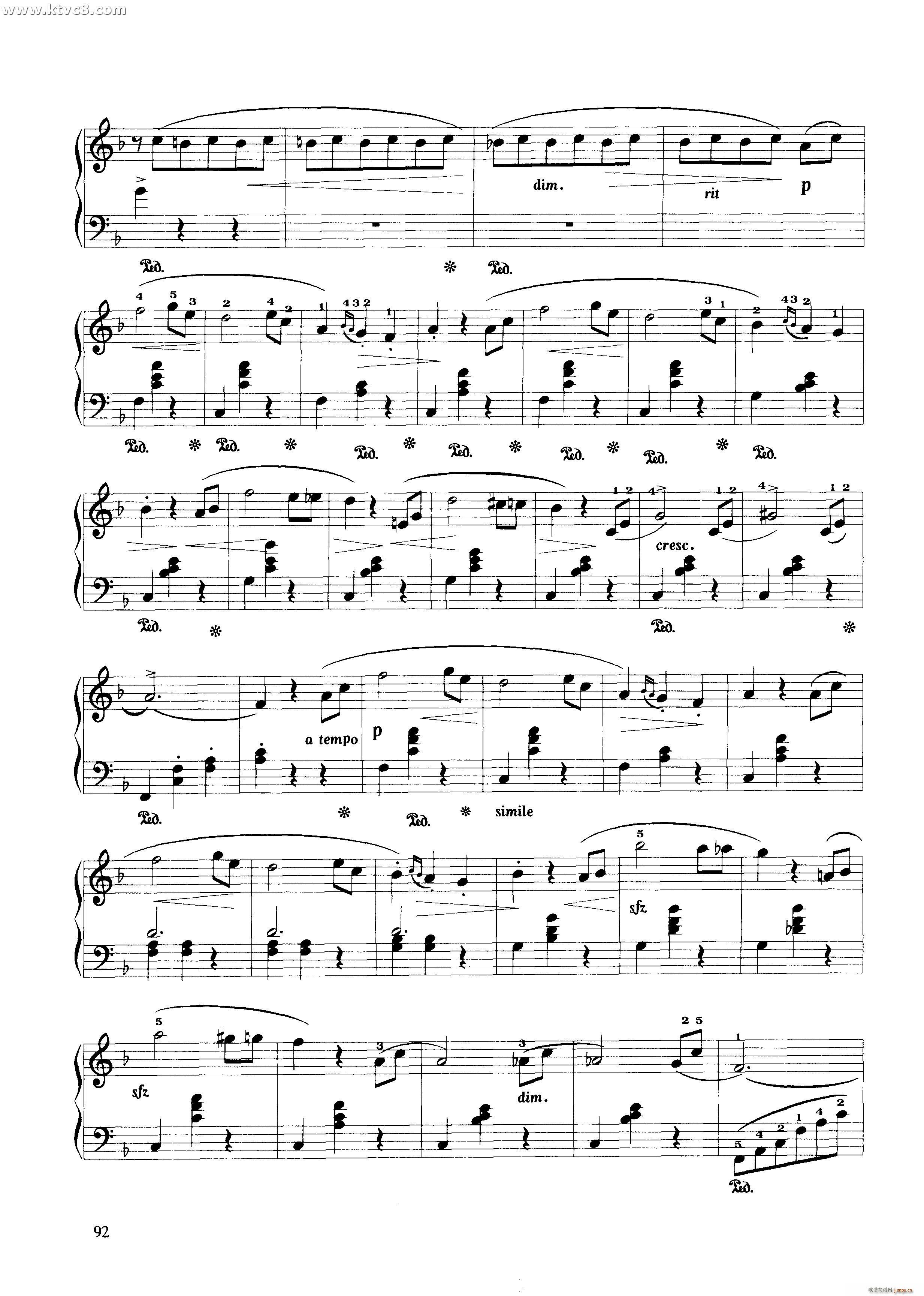 缓慢的圆舞曲(钢琴谱)3