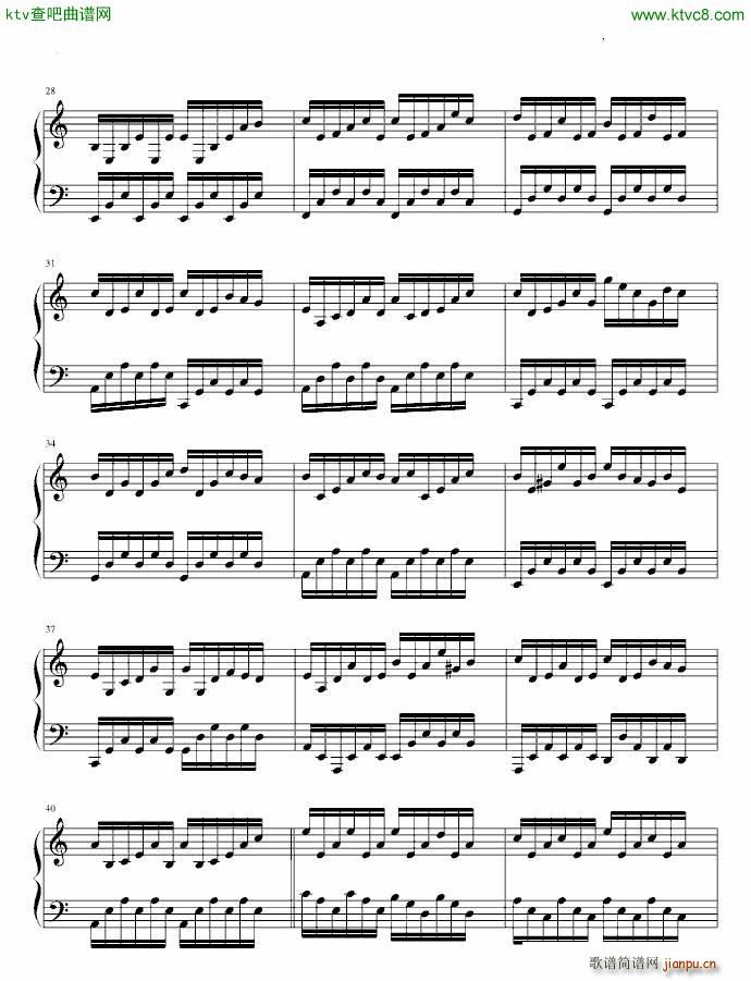 钢琴课The(钢琴谱)3