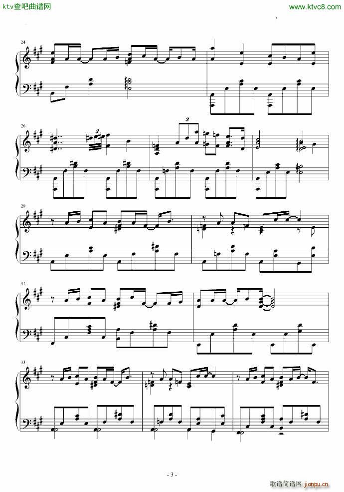 周杰伦最新力作(钢琴谱)3