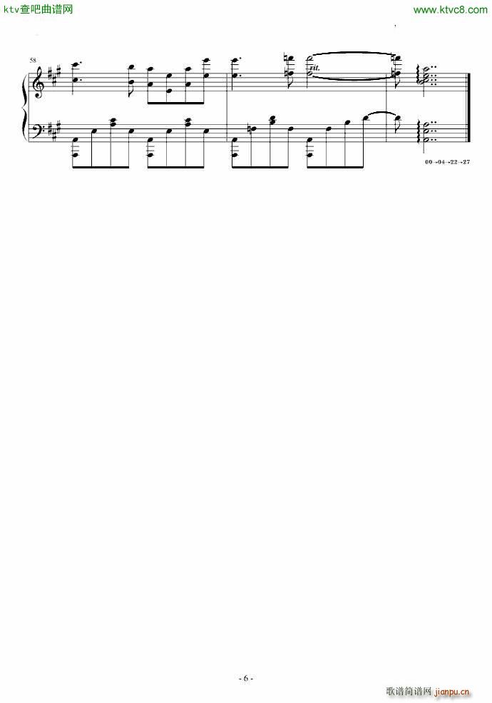 周杰伦最新力作(钢琴谱)6