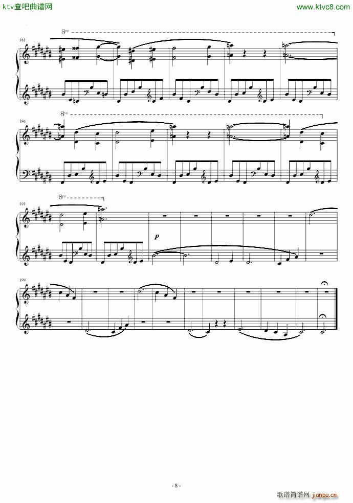 遗忘的圆舞曲(钢琴谱)8