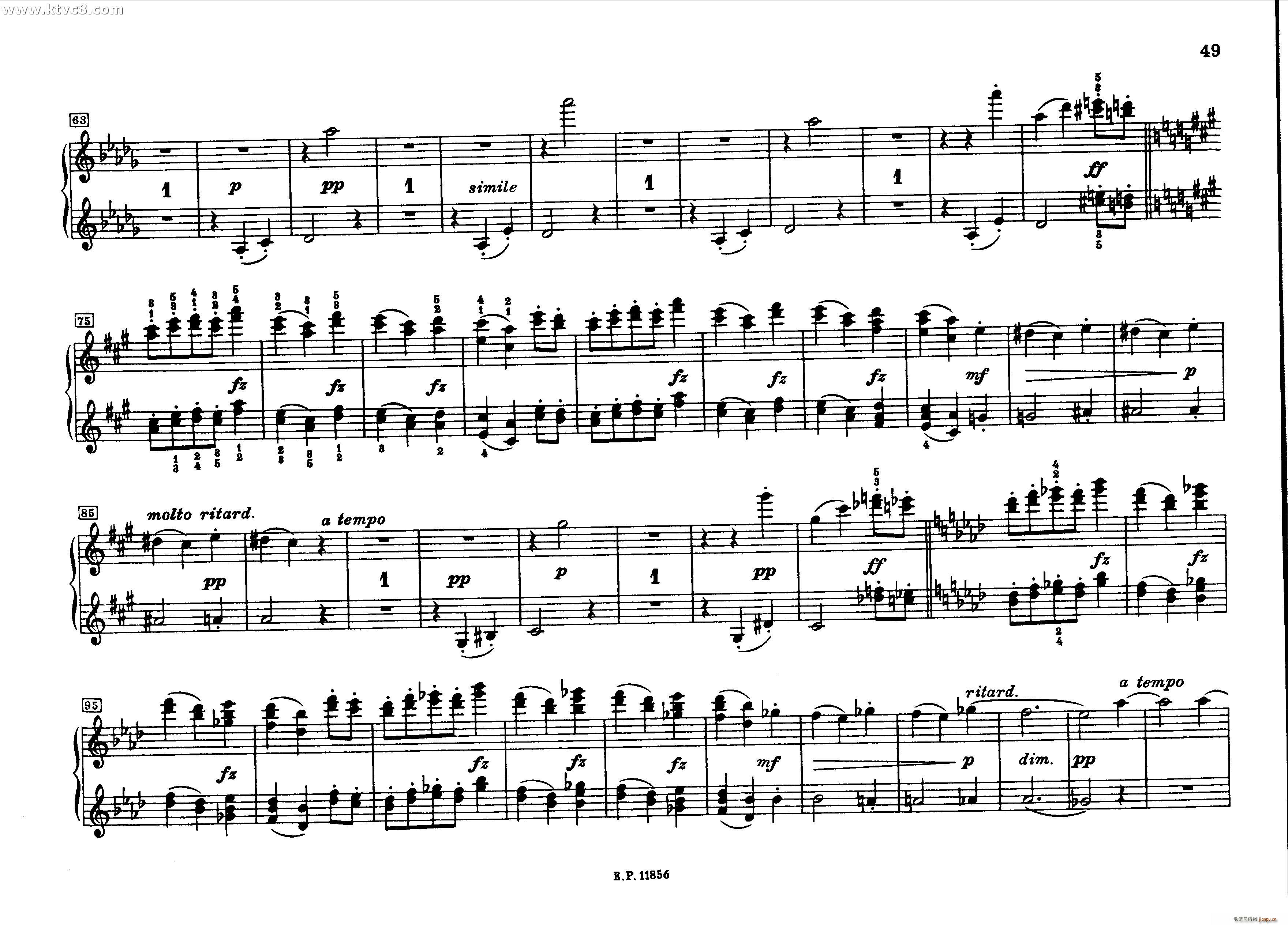 德沃夏克钢琴二重奏曲集(钢琴谱)6