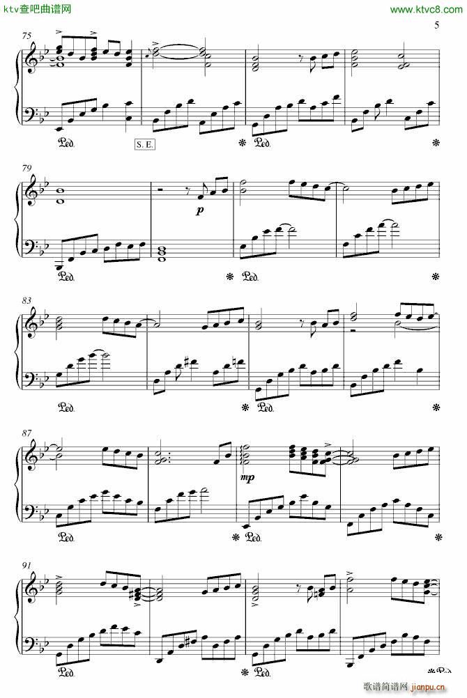 极品钢琴(钢琴谱)5