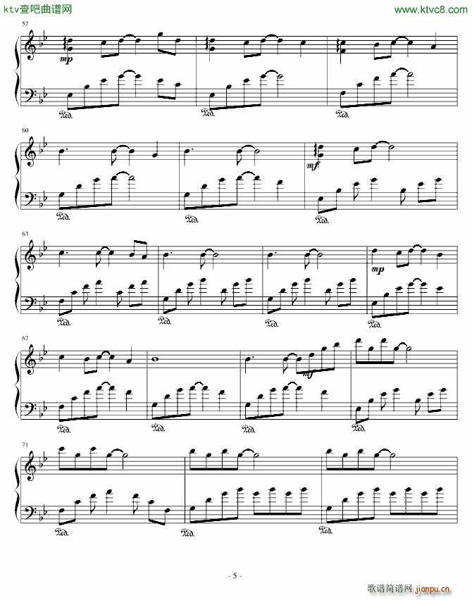 一个人的孤独(钢琴谱)5