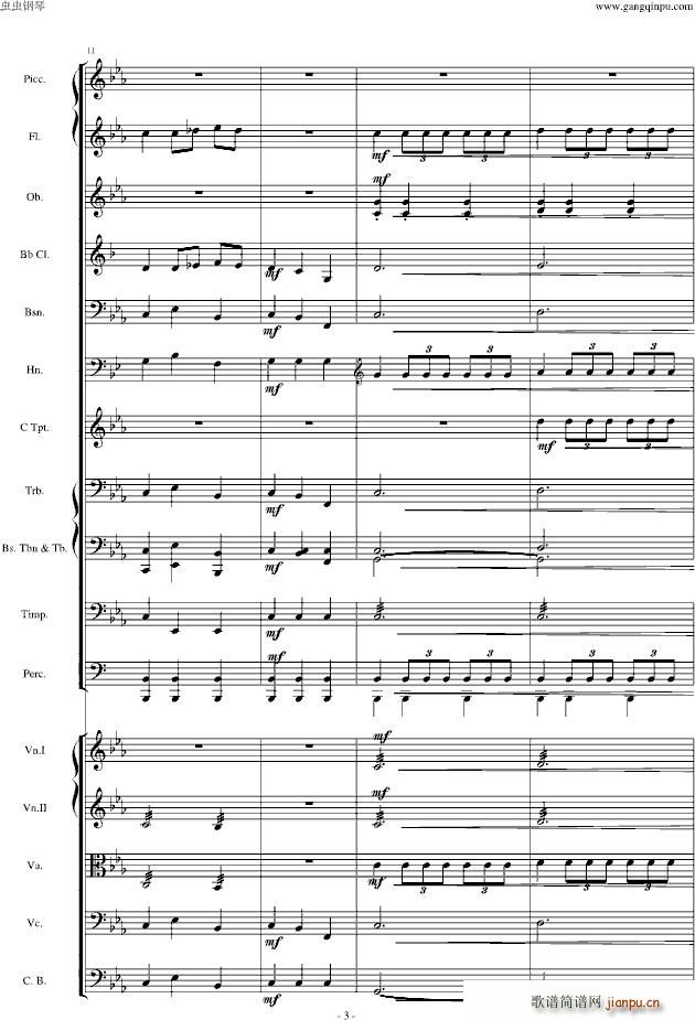 愤怒的小鸟交响曲第三乐章Op(钢琴谱)3