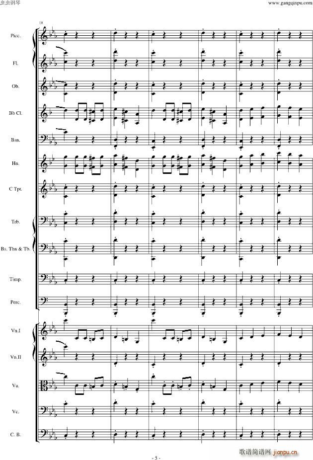 愤怒的小鸟交响曲第三乐章Op(钢琴谱)5