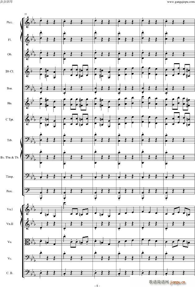 愤怒的小鸟交响曲第三乐章Op(钢琴谱)8