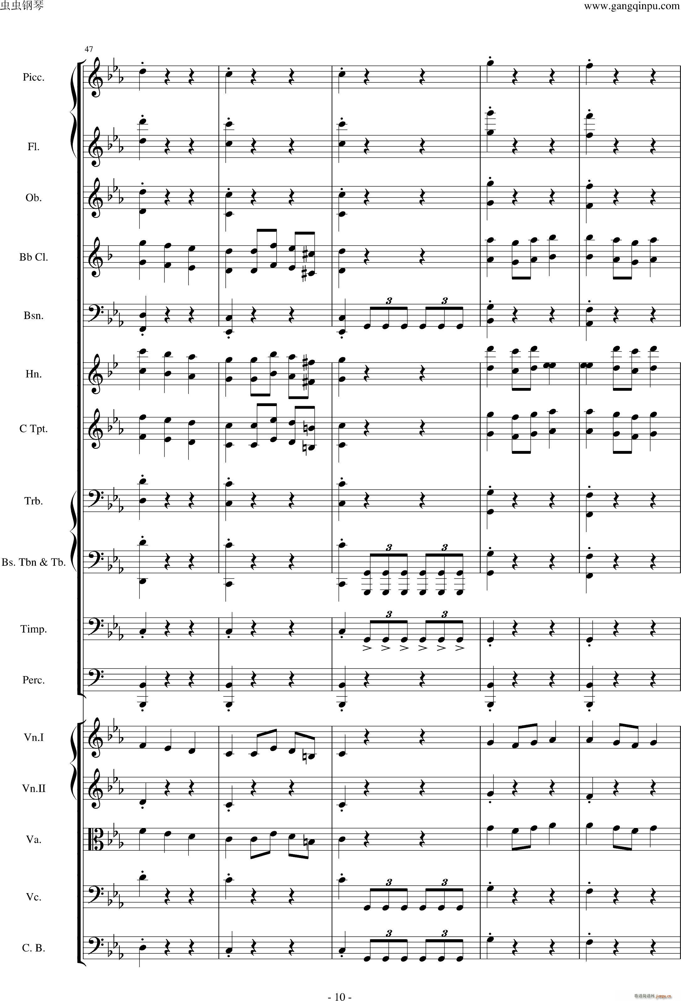 愤怒的小鸟交响曲第三乐章Op(钢琴谱)10