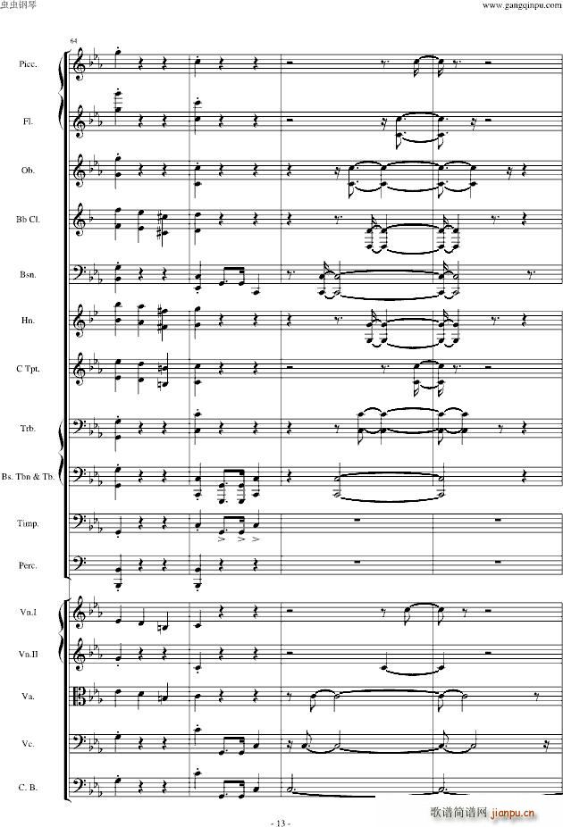 愤怒的小鸟交响曲第三乐章Op(钢琴谱)13