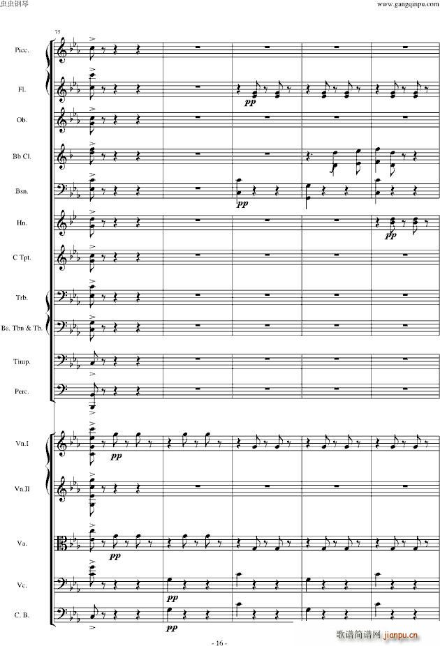 愤怒的小鸟交响曲第三乐章Op(钢琴谱)16